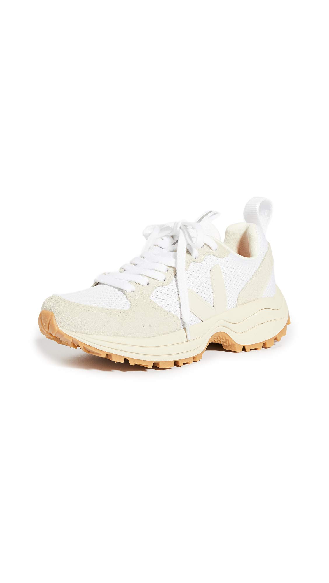 Veja Women's Venturi Sneakers - White Pierre | Sustainable Vegan Leather Casual Shoes for Women | Perfect for Work, Travel & Everyday Wear