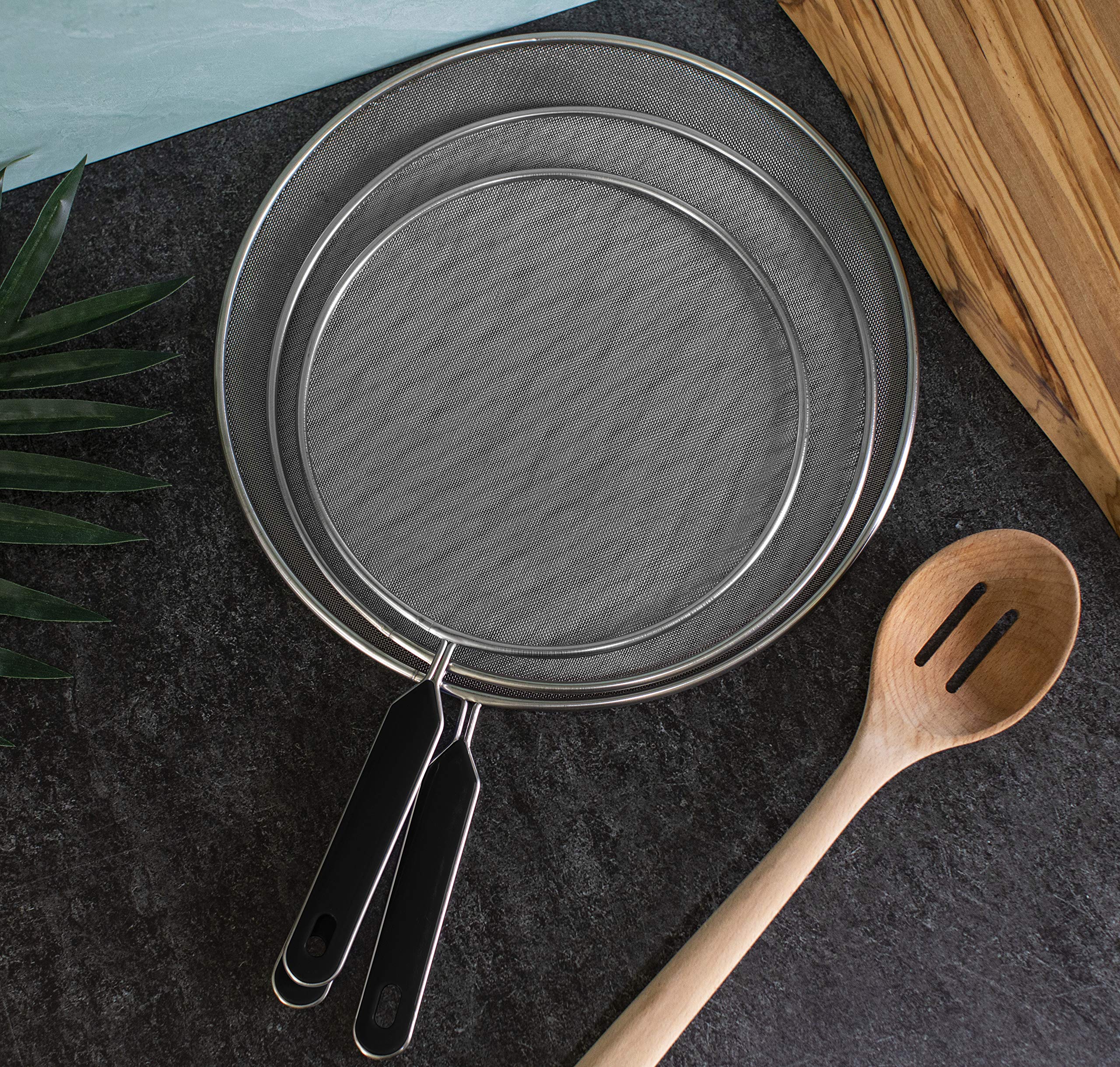 Premium Stainless Steel Grease Splatter Screen Set (8