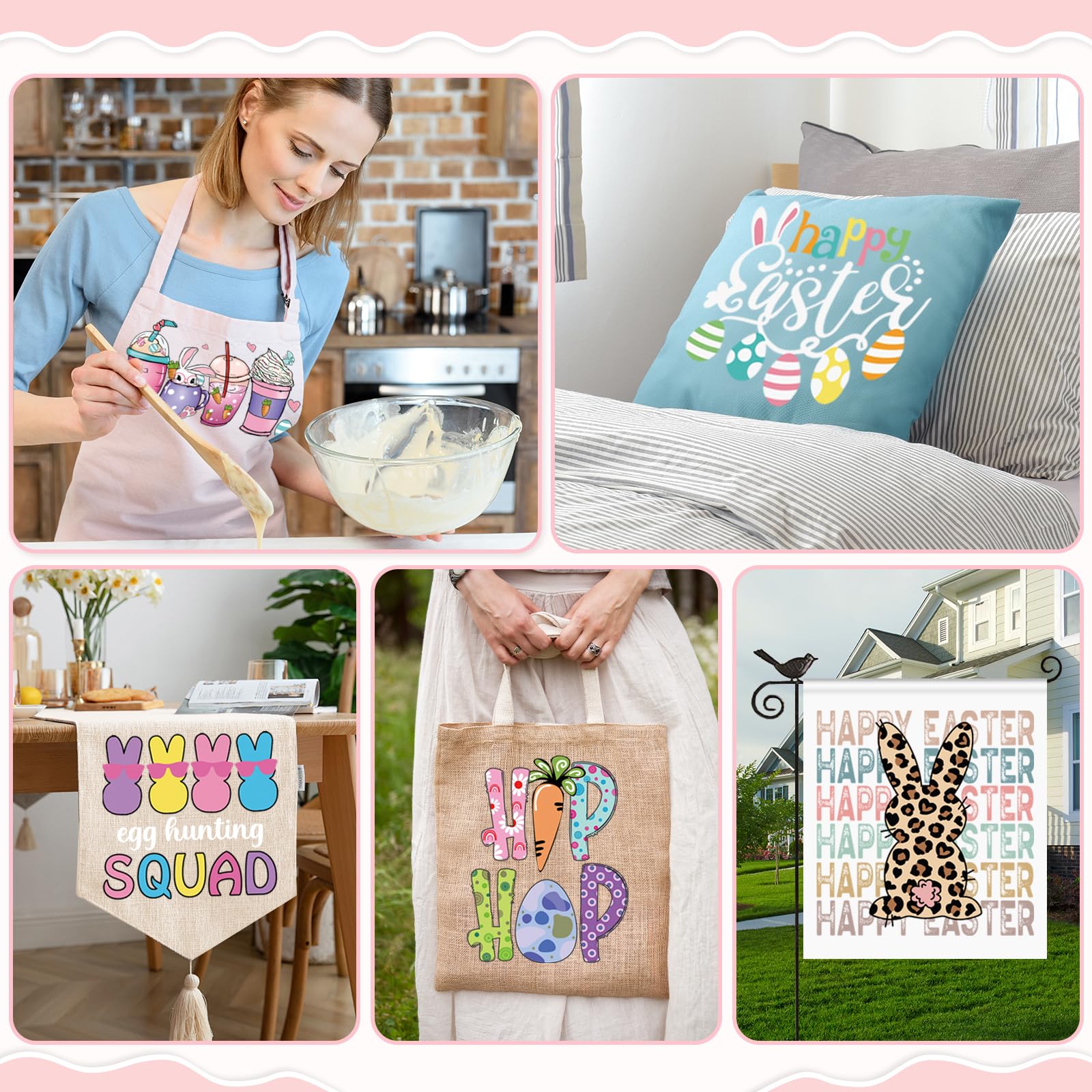 12 Sheets Easter DTF Transfers - Ready to Press Iron On Transfers for T-Shirts, Sweatshirts & DIY Crafts | Easter Day Decals for Clothes, Bags & Pillows | Perfect for Easter Gifts, Party Outfits & Holiday Decorations