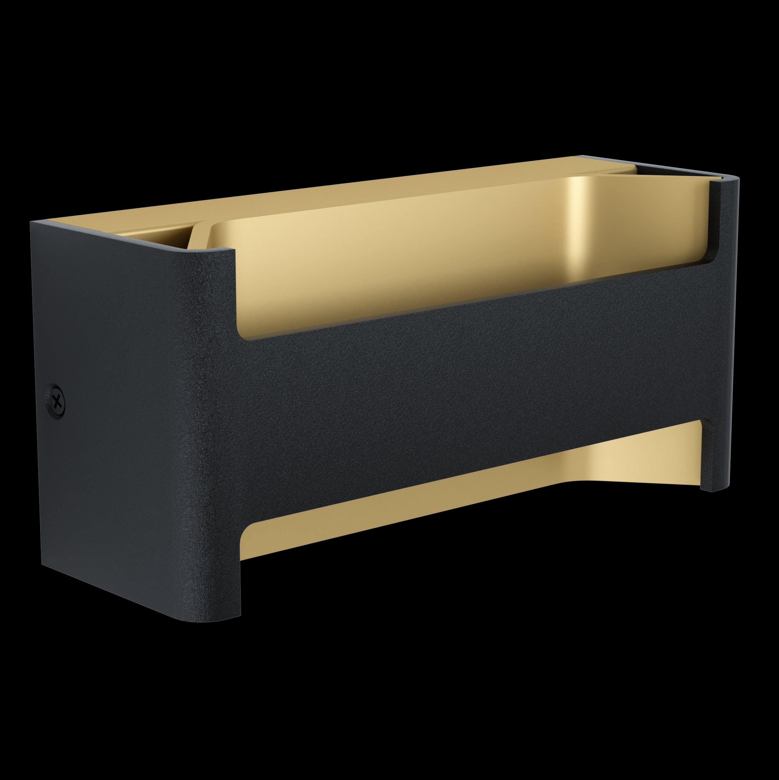 Eglo Feloniche Black & Gold LED Wall Light - Modern Sconce for Bedroom, Living Room & Hallway Lighting - Energy Efficient Indoor Wall Lamp