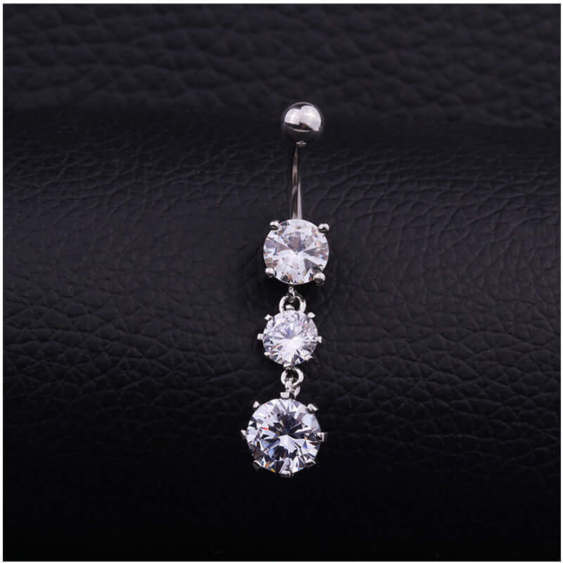14G Surgical Steel Butterfly Belly Button Ring - Silver Dangle Navel Piercing Jewelry for Women | Perfect for Summer, Beach & Belly Dance Outfits