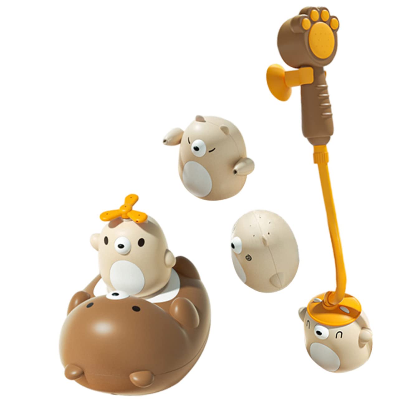 HEMOTON 3-Pack Waterproof Electric Shower Bear Bath Toys for Kids - Fun Electronic Bath Time Companion for Toddlers & Children (Ideal for Bathtub Play, Sensory Development & Gift Giving)