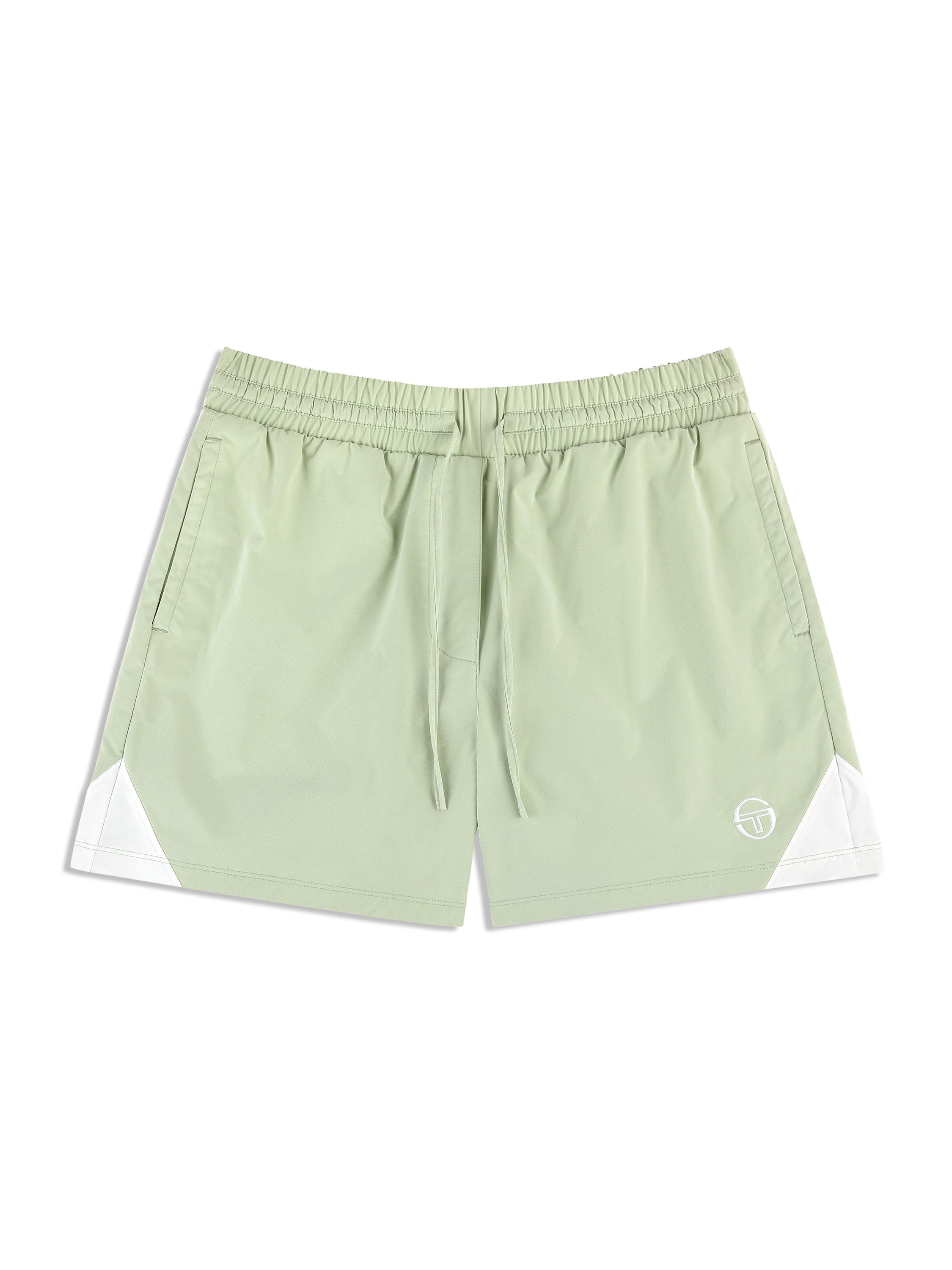 Pippa Track Shorts for Women - High Waist Running Shorts with Pockets - Reseda Green - Perfect for Gym, Yoga & Outdoor Activities