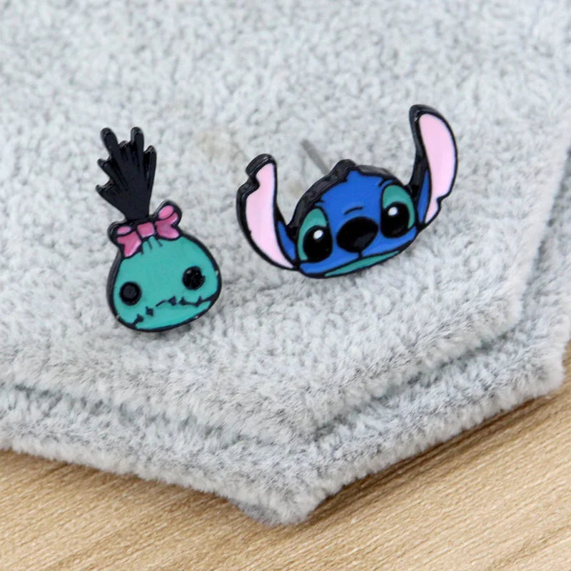 Disney Lilo & Stitch Heart Necklace - Cute Cartoon Jewelry for Women & Girls - Perfect Gift for Disney Fans, Cosplay & Everyday Wear