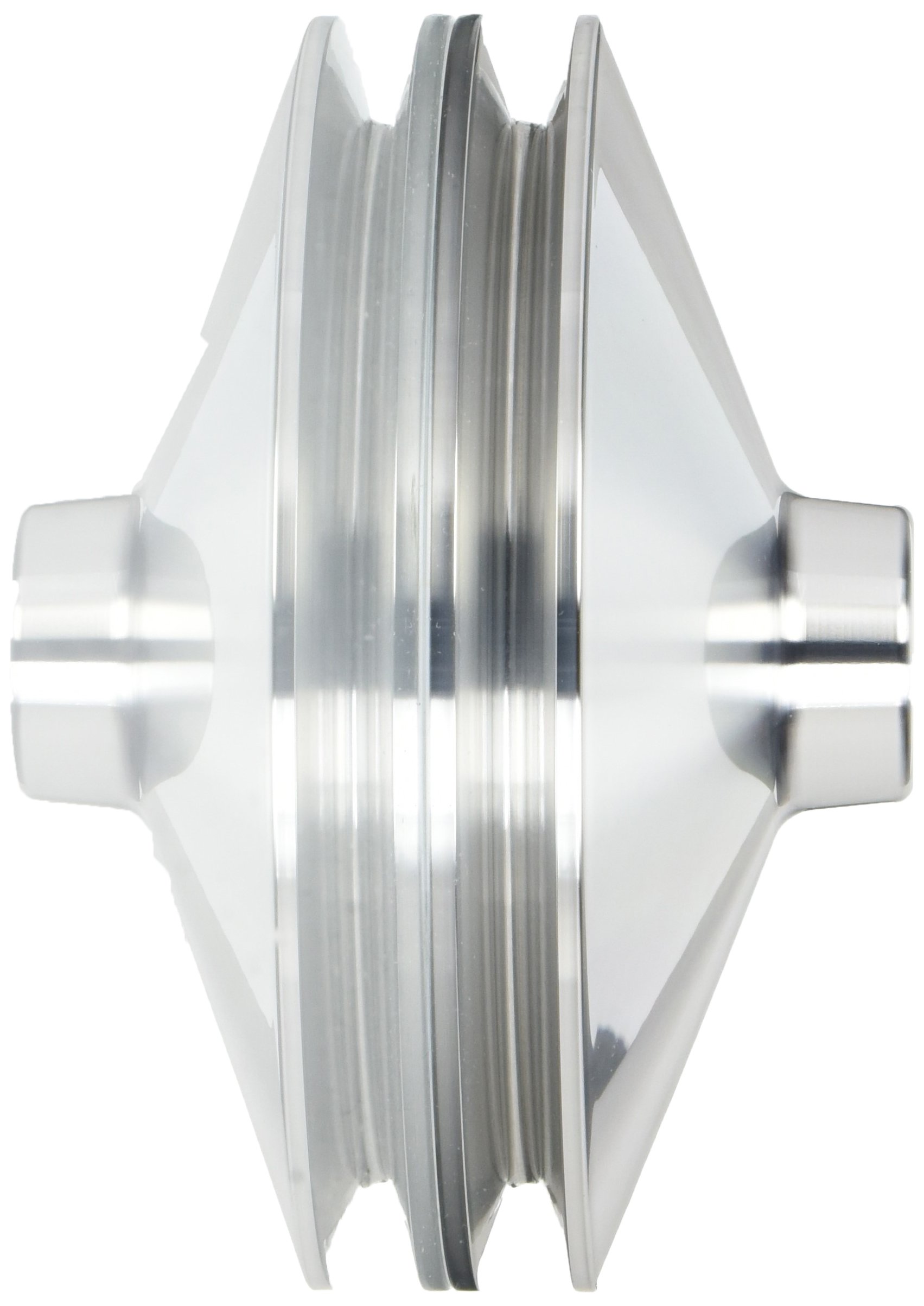 523 Clear Powdercoat Aluminum 1-Groove Power Steering Pulley with Keyway - High Performance Replacement Part for Smooth Steering - Perfect for Car Restoration & Automotive Repair Projects