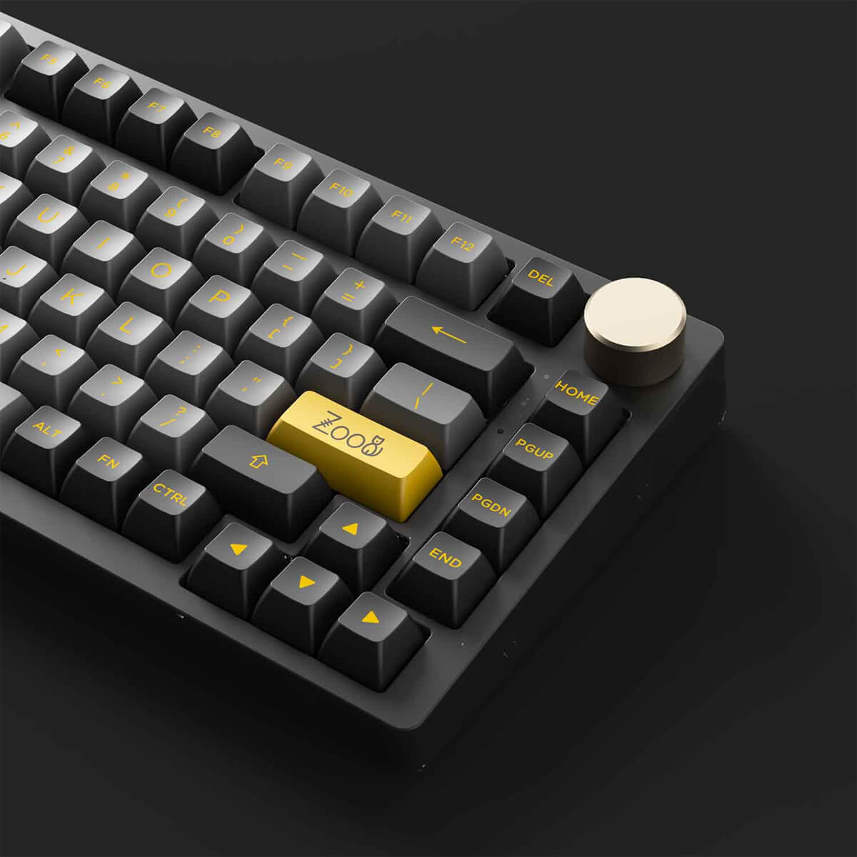 Akko PC75B Plus V2 Mechanical Keyboard - Hot Swappable Wireless RGB Gaming Keyboard with Crystal Switches, Black & Gold Design - Perfect for Gaming, Office Work, and Typing Enthusiasts