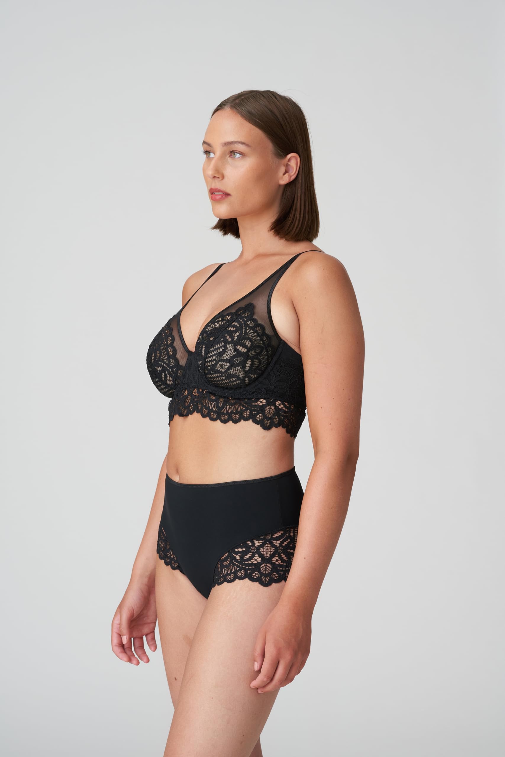 PrimaDonna First Night Plunge Longline Bra - Sexy Lace Underwire Push Up Bra for Women, Perfect for Date Night & Special Occasions