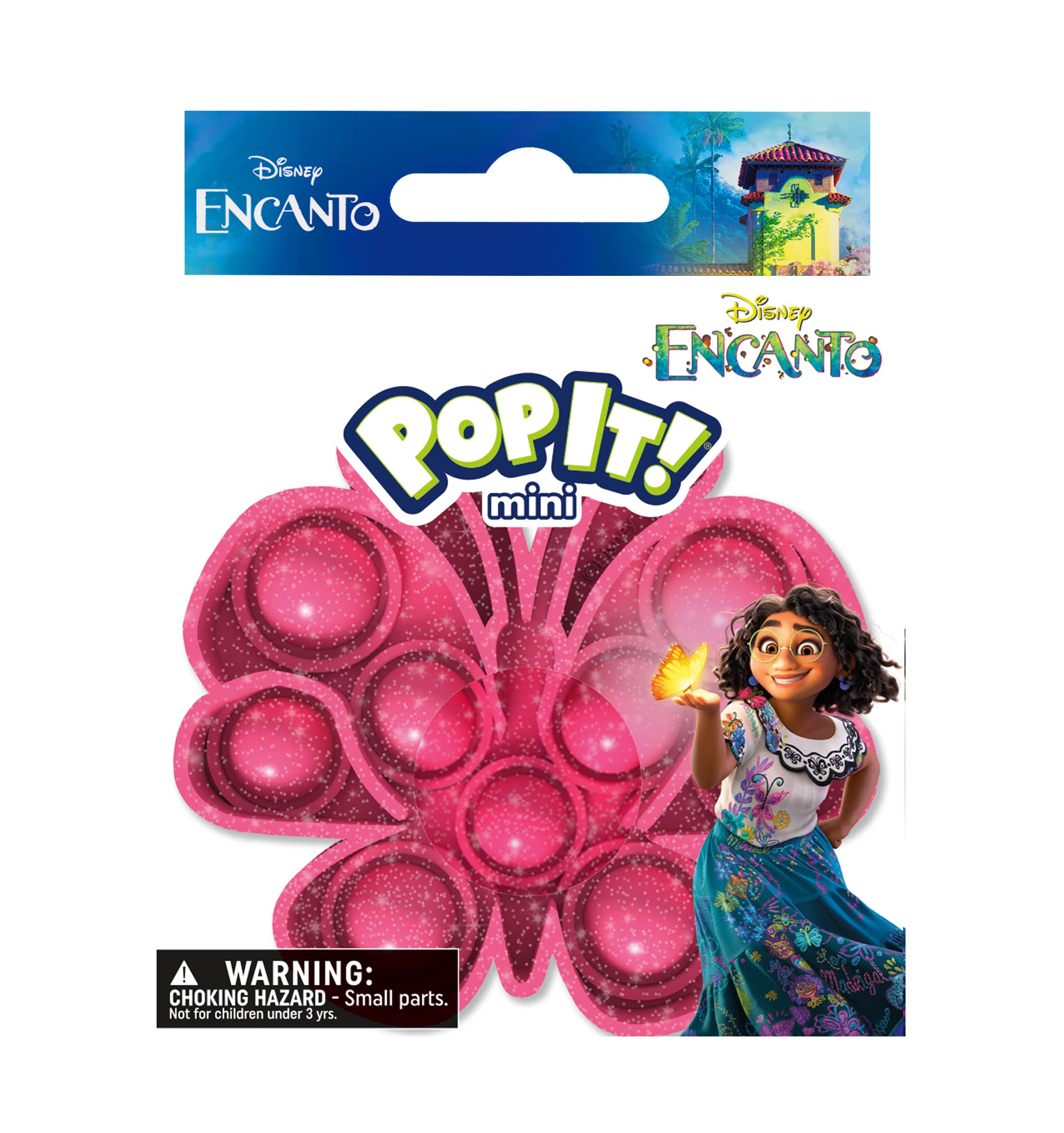 Disney Encanto Pop It Mini Butterfly Sensory Fidget Toy - Stress Relief & Anxiety Relief for Kids & Adults - Perfect for Travel, School, and Office Use