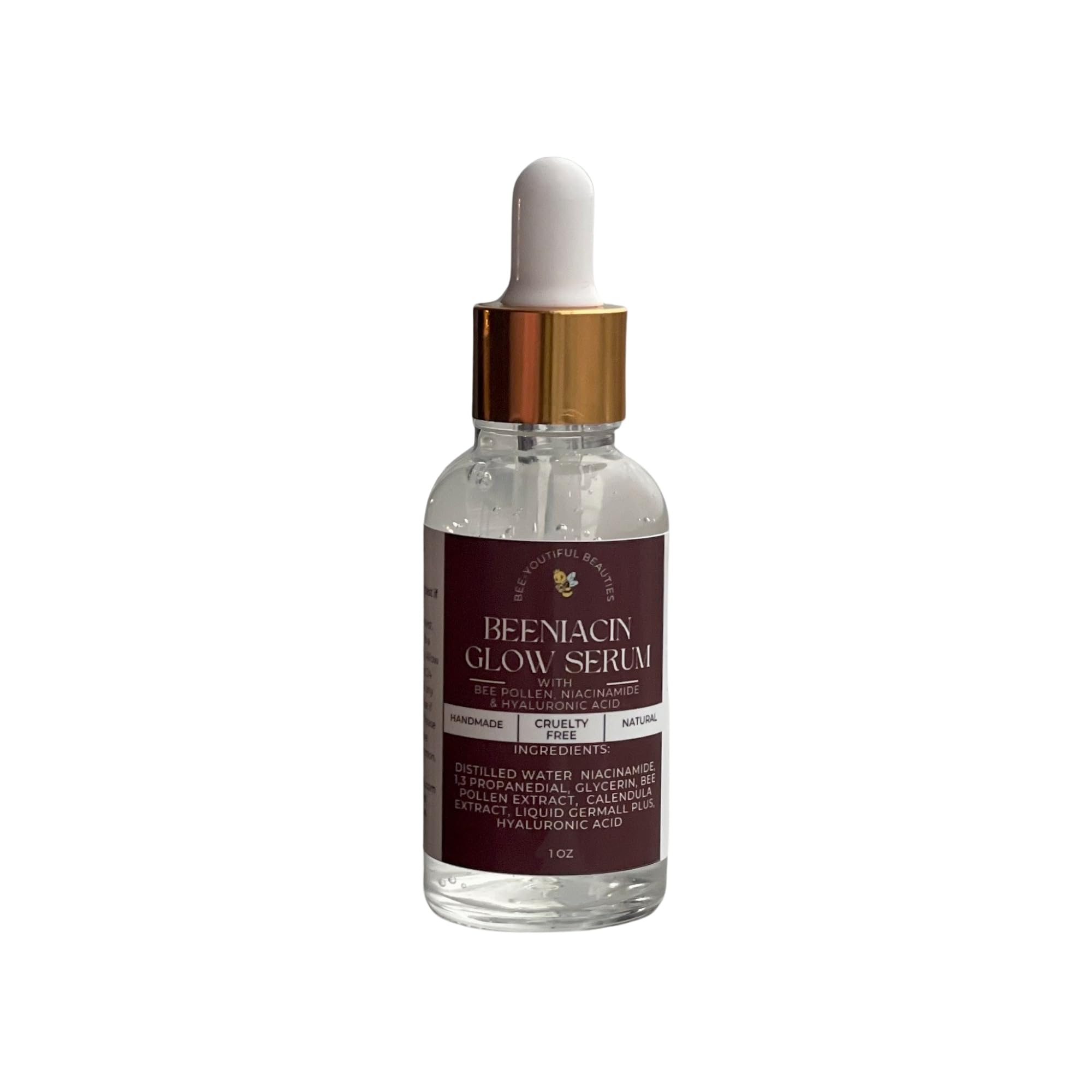 Beeniacin Glow Serum - Hydrating & Brightening Facial Moisturizer for All Skin Types | 0.5 oz | Achieve Radiant Skin for Day & Night Use