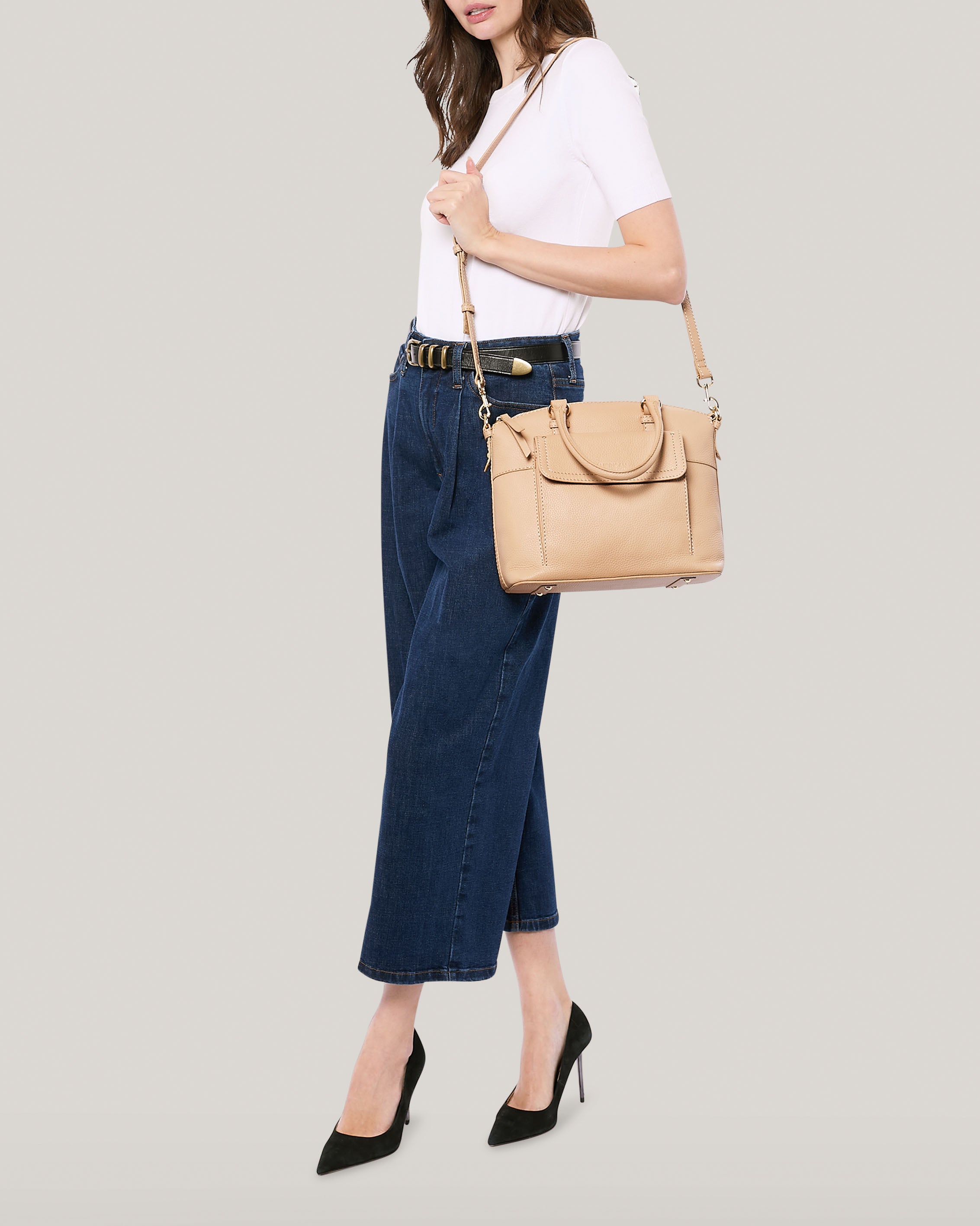 Vona Convertible Dome Satchel Handbag for Women - Stylish Crossbody & Shoulder Bag - Perfect for Work, Travel & Everyday Use