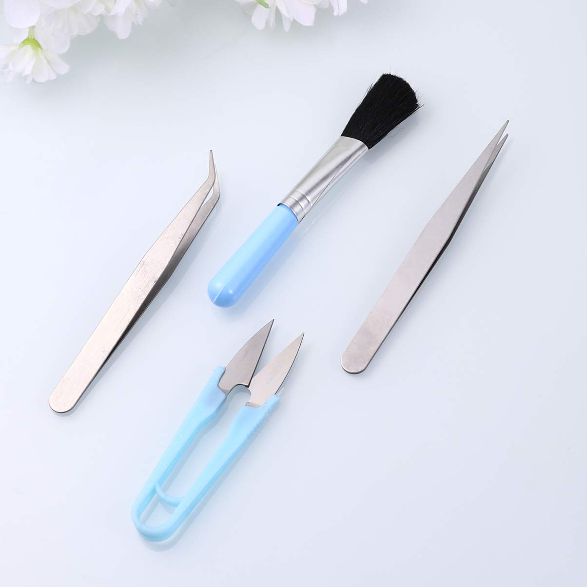 Happyyami Mini Indoor Gardening Tool Set for Succulent Plants - 3-Piece Blue Potting Tools Kit with Trowel, Fork & Rake - Perfect for Home Planting, Herb Gardens & Small Houseplants Care