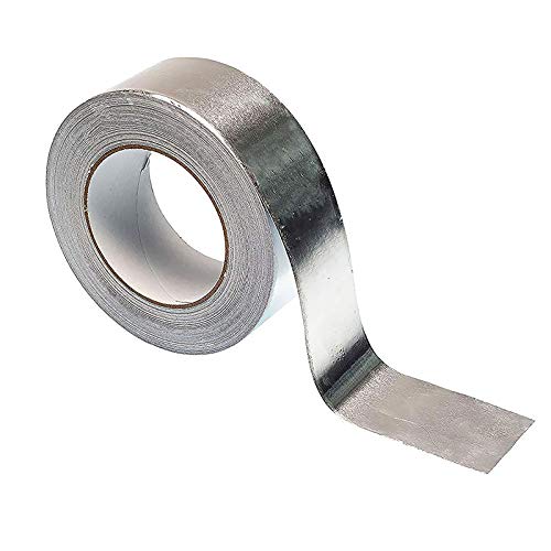 ALLOMN Heavy Duty Aluminum Foil Tape 50mm x 20m - Heat Resistant, Glass Fiber Reinforced Adhesive Tape for HVAC, Ductwork, Insulation, Dryer Repair - Perfect for Sealing, Patching & Thermal Insulation in Home & Industrial Applications