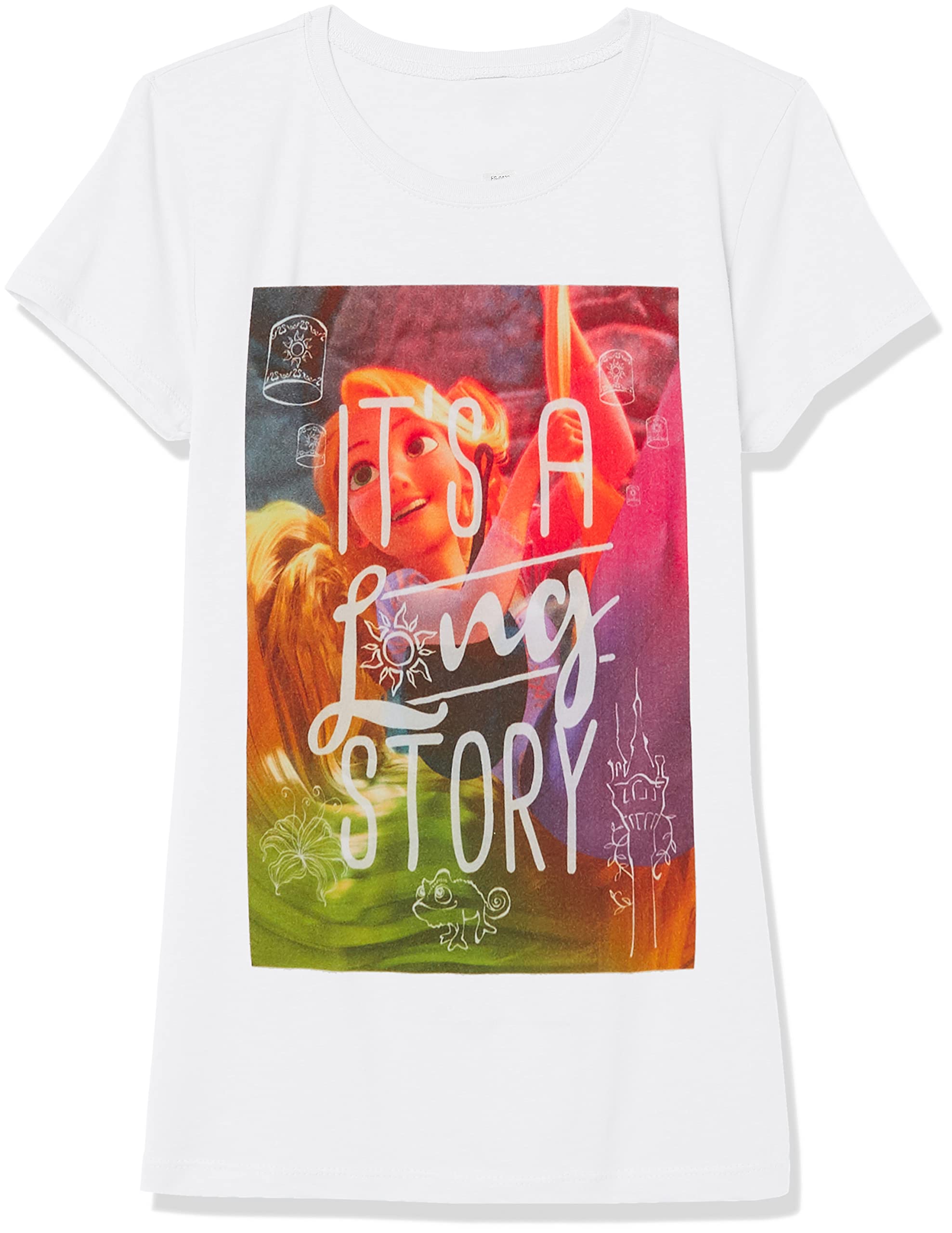 Disney Girls' Long Sleeve Story T-Shirt - Cute Cartoon Print Casual Top for Kids, Perfect for School, Playdates & Family Outings