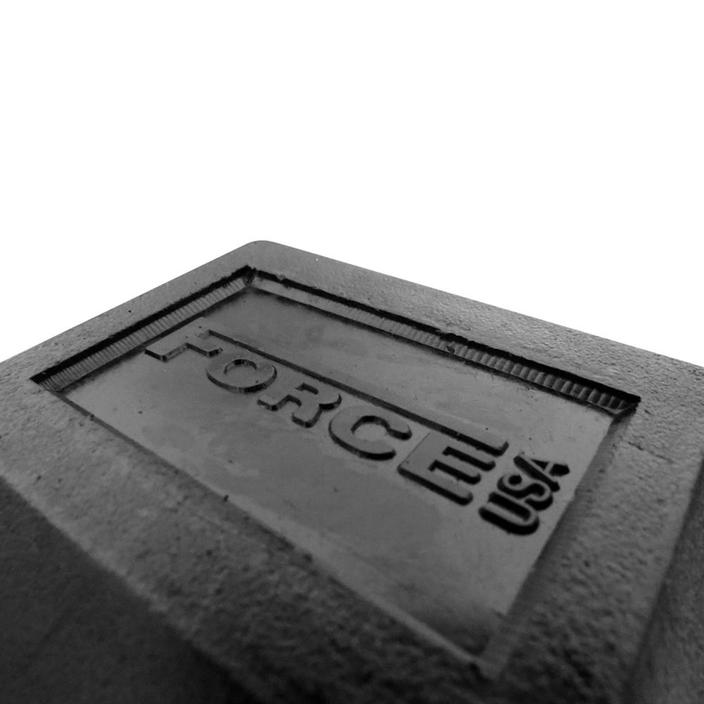 Force USA Rubber Hex Dumbbells - Premium Weight Lifting Equipment for Home & Gym (5-100lbs, Sold Individually) - Perfect for Strength Training, CrossFit & Fitness Workouts