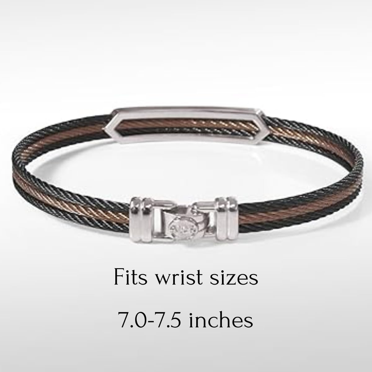 Premium Stainless Steel Arrow Bracelet for Men - Cable Open ID Design - Durable & Stylish Men's Jewelry - Perfect for Casual Wear, Gifts & Everyday Fashion