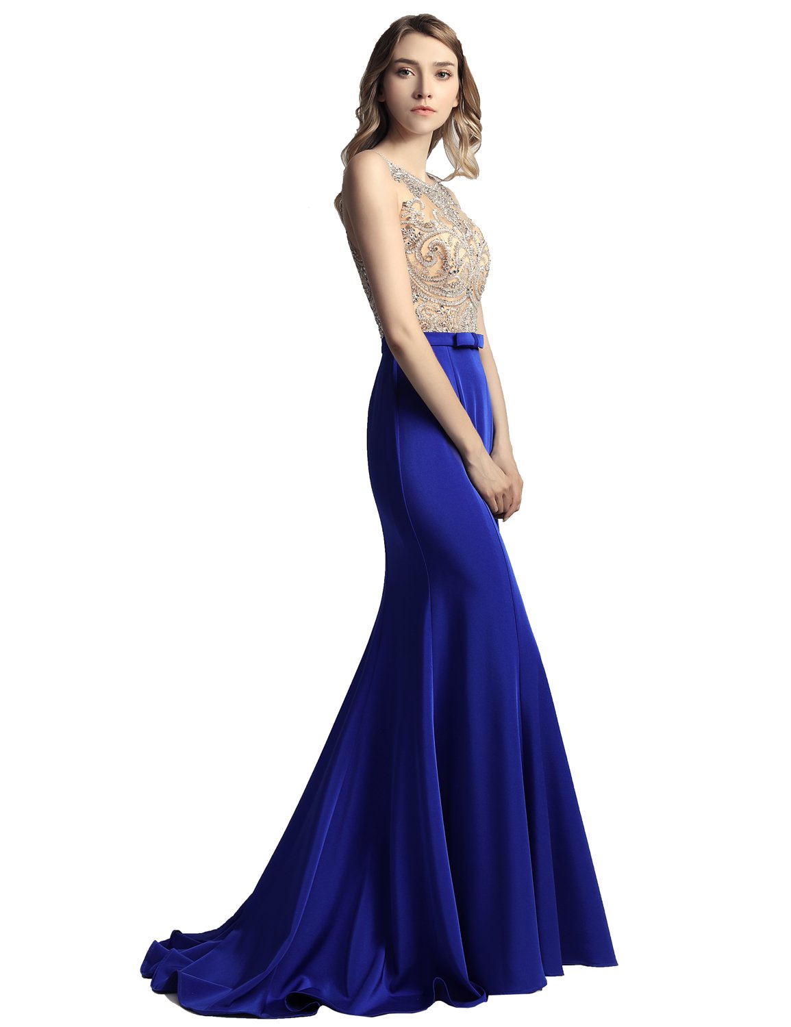 Sarahbridal Women's Mermaid Prom Dress 2022 - Long Beaded Formal Evening Gown for Pageants, Homecoming, and Special Occasions