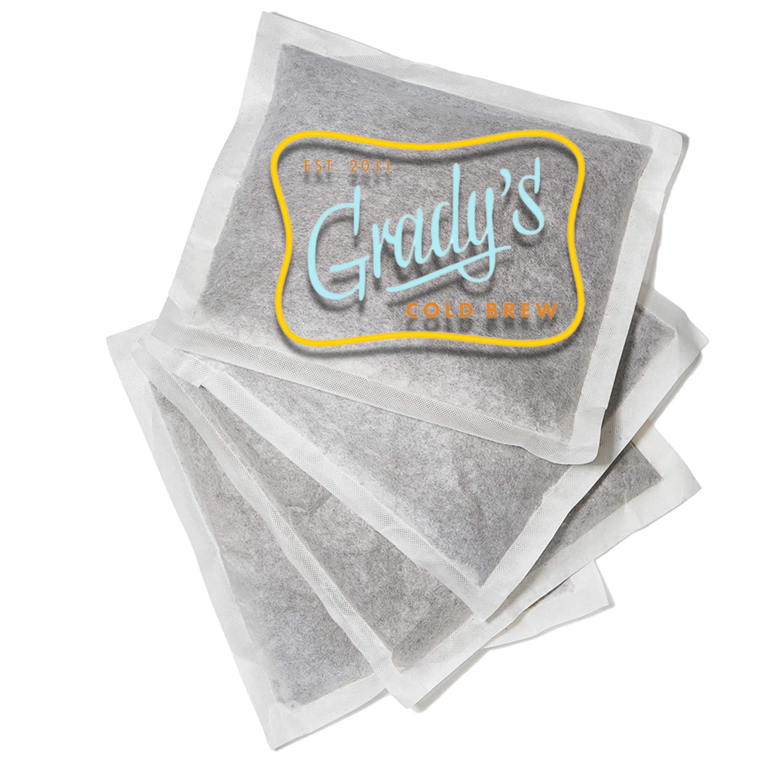 GRADY'S COLD BREW Coffee Pouches - Premium French Vanilla Flavored 100% Arabica Ground Coffee with Chicory | 6 Packs of 4 Easy Brew Coffee Bags (Makes 72 Servings) | Perfect for Iced Coffee, Office Break, Camping & Home Brewing