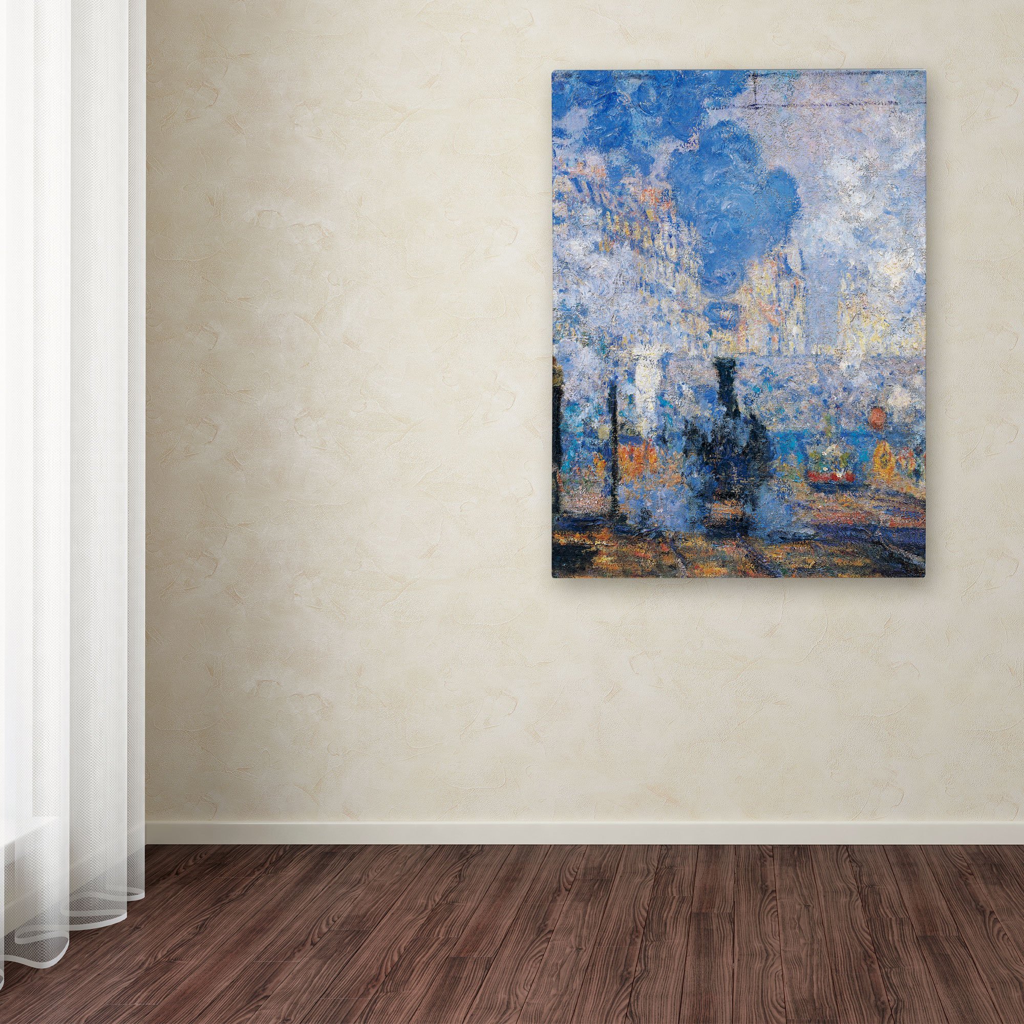 Claude Monet Saint Lazare Station Fine Art Print - 35x47 Inch Wall Decor for Living Room, Office & Gallery | Impressionist Painting Reproduction