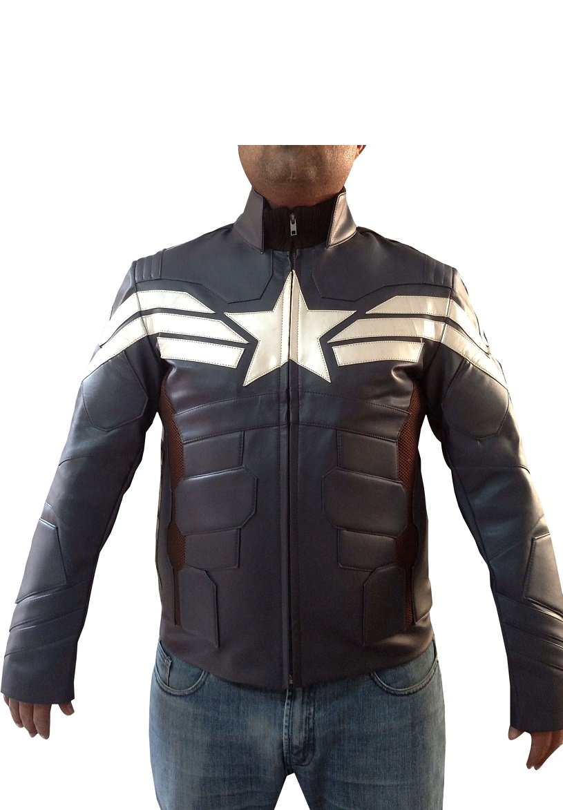Bestzo Men's Fashion American Genuine Leather Captain Jacket Black - Stylish Outerwear for Casual Wear, Motorcycle Riding & Winter Protection