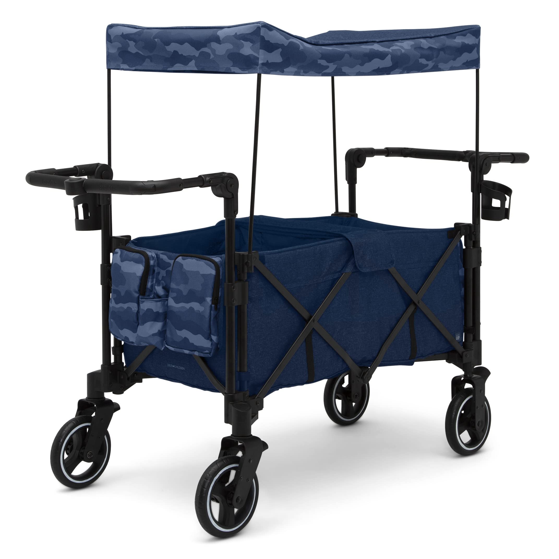 GAP babyGap Deluxe Explorer Wagon for Toddlers - Navy Camo Outdoor Stroller | Perfect for Park Adventures, Beach Trips & Family Outings