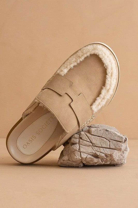 Avalon Suede Shearling Lined Slip-On Loafers - Women's Comfortable House Shoes for Indoor & Outdoor Wear - Perfect for Lounge, Errands, and Casual Outings