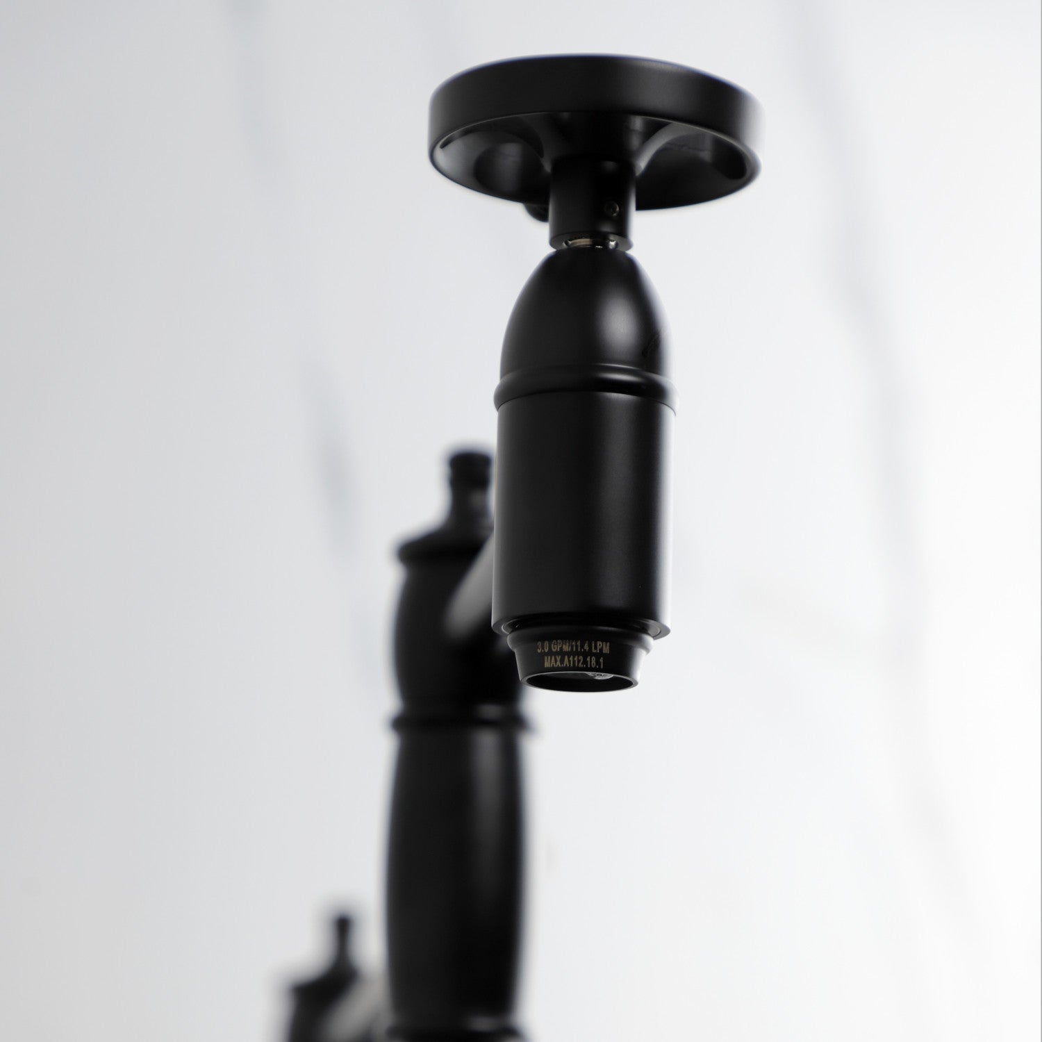 Belknap KS3700RX Matte Black Two Handle Deck Mount Pot Filler Faucet - Ideal for Kitchen Sink, Stove & Cooking Area Installation