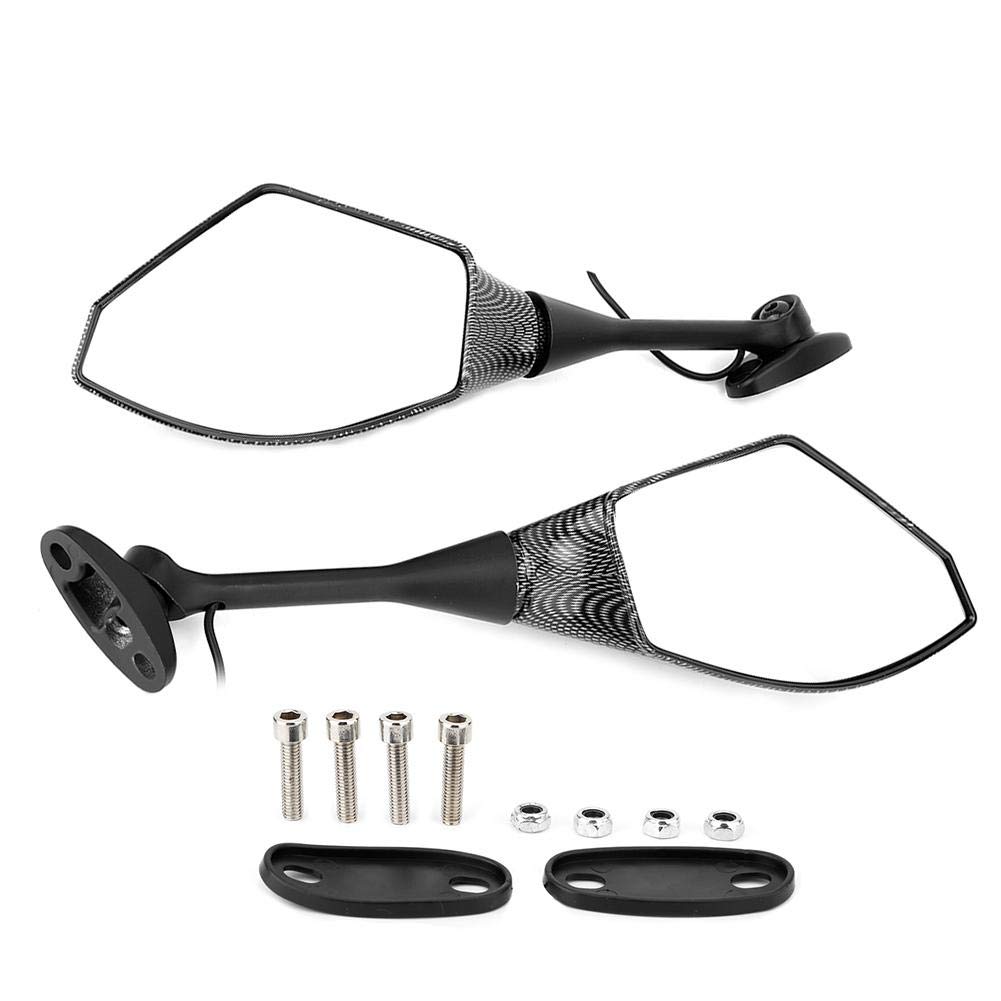 Universal Motorcycle Rearview Mirror with LED Turn Signal Light - Compatible with Honda CBR600RR/CBR1000RR - Enhanced Safety & Style for Night Riding & Urban Commuting