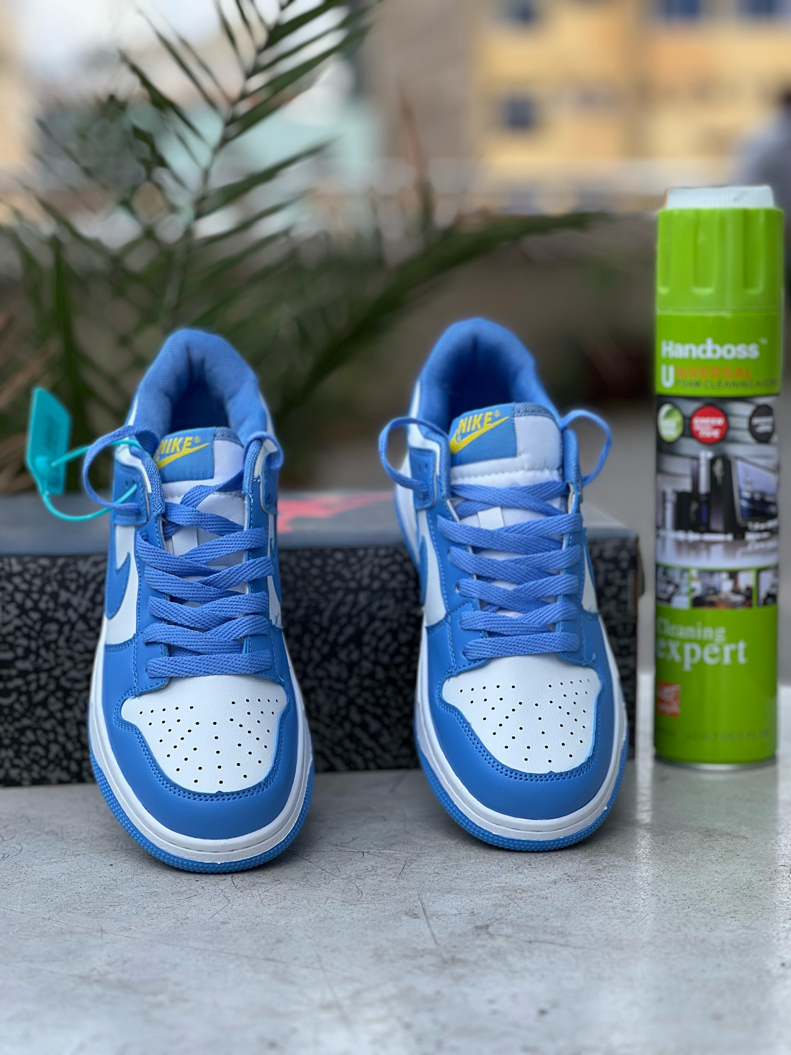 Nike Dunk Low Sneakers - White & Carolina Blue - Men's/Women's Casual Shoes for Walking, Running & Street Style Fashion