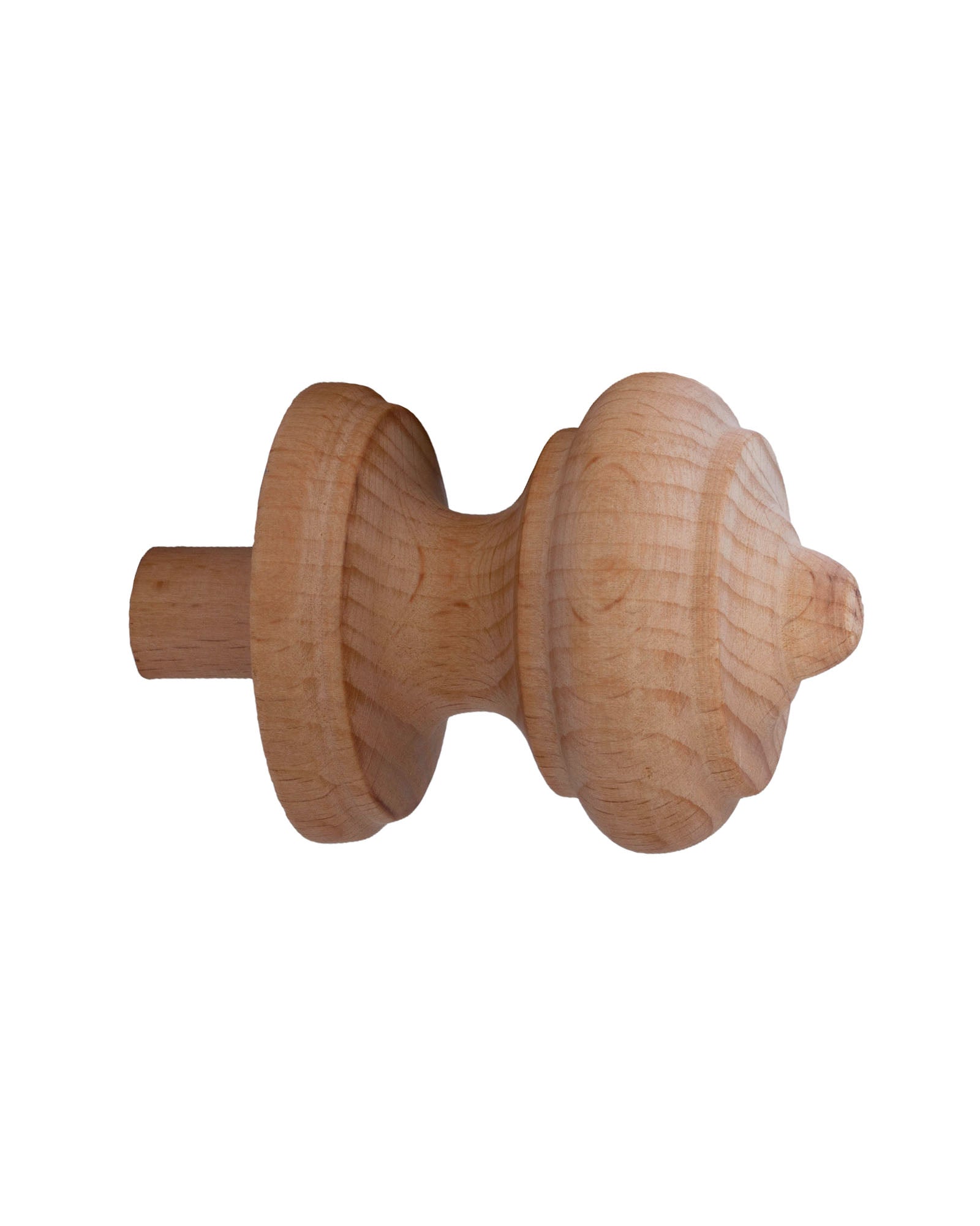 47mm Round Wooden Knob - Handcrafted Turned Cabinet & Drawer Pull - Perfect for DIY Furniture, Cabinets, and Home Decor Projects