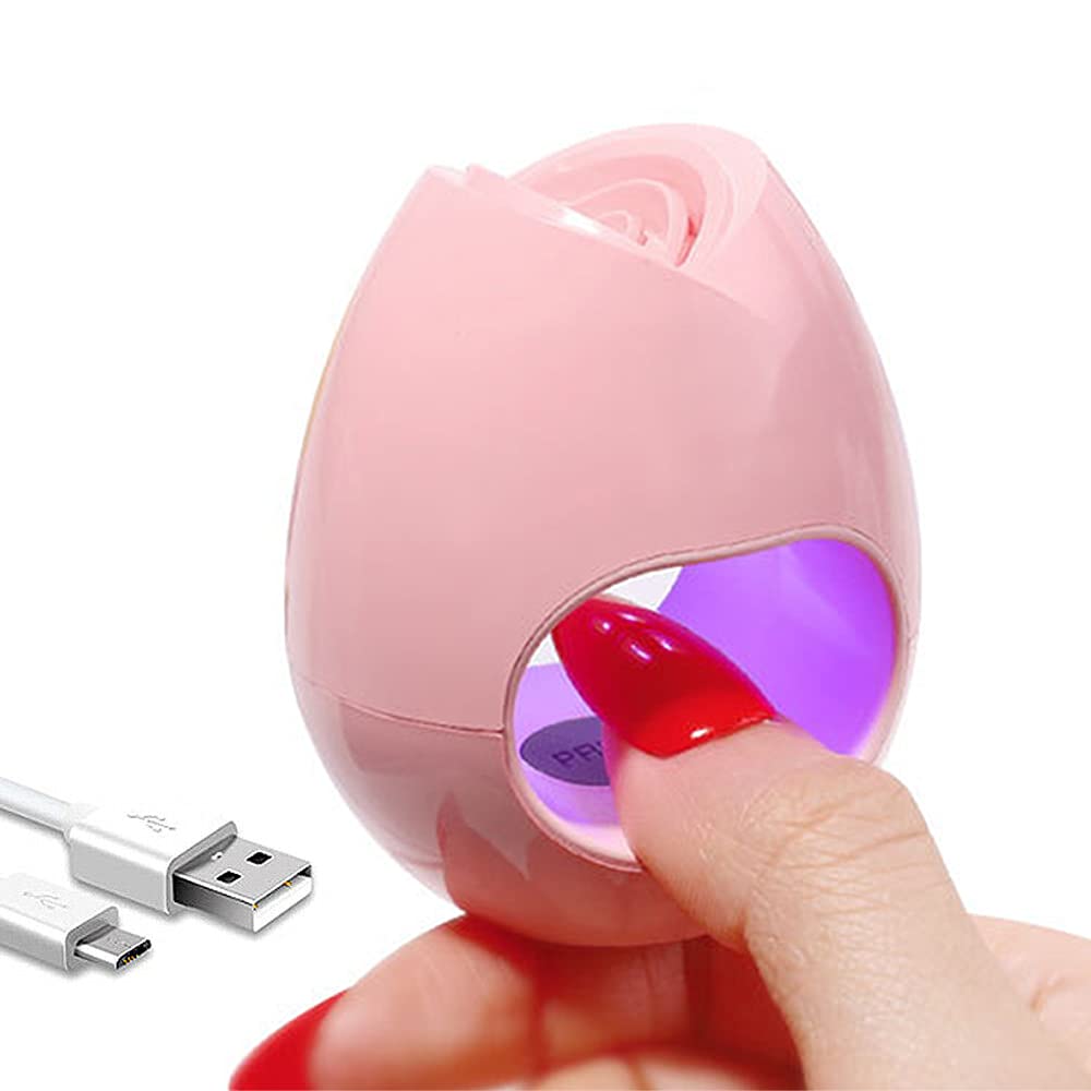 Mini UV LED Nail Lamp - 16W Portable USB Nail Dryer for Gel Polish, Quick-Drying Nail Curing Light for Single Finger - Perfect for Home Manicures & Professional Nail Salons