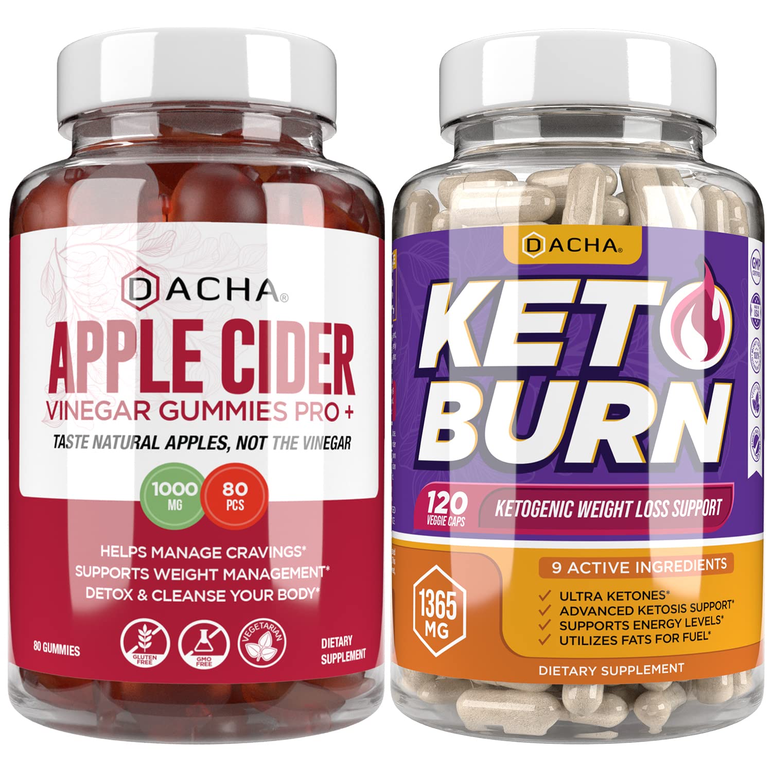 Premium Keto Diet & Intermittent Fasting Supplement Bundle - Organic Apple Cider Vinegar Gummies with Mother & Ketogenic Herbal Complex | 10-in-1 Natural Weight Loss Support with Immune Boosting Ingredients | Max Potency Fat Burner for Women & Men | Perfect for Ketosis, Cleanse, and Low-Carb Lifestyle