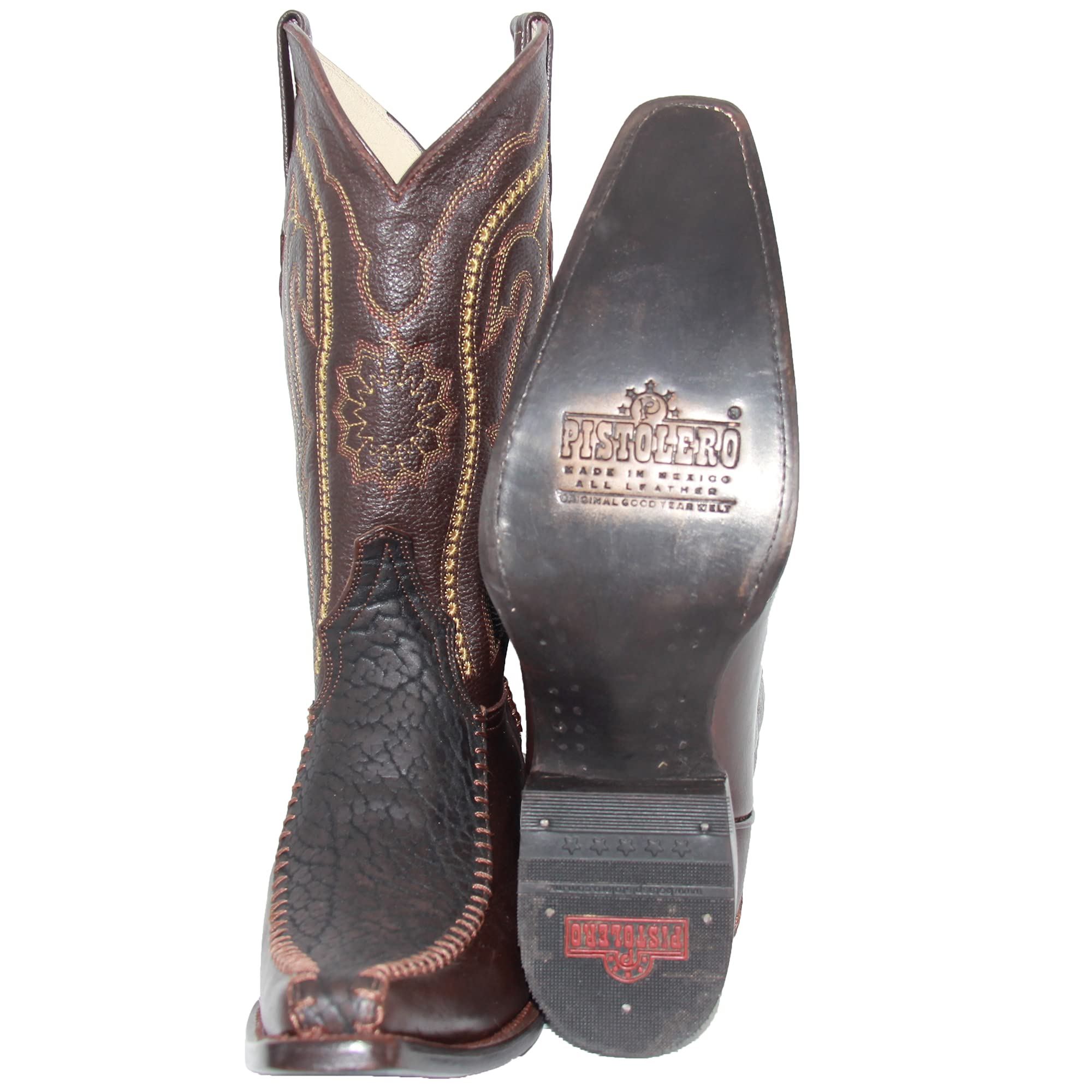 **Western Shops Men’s Genuine Leather Luxury Cowboy Boots with Bull Neck Print – Perfect for Rodeo, Country Music Festivals & Western Fashion**