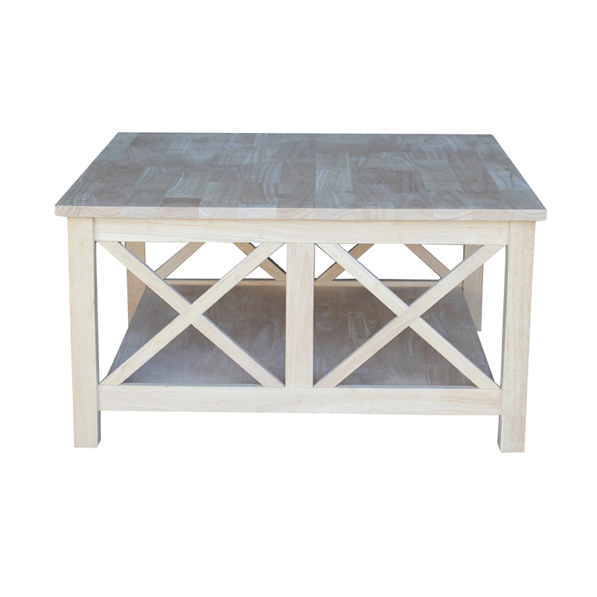 International Concepts Hampton Coffee Table - Brown Wooden Living Room Table for Home Decor, Perfect for Living Room, Lounge, and Office Use