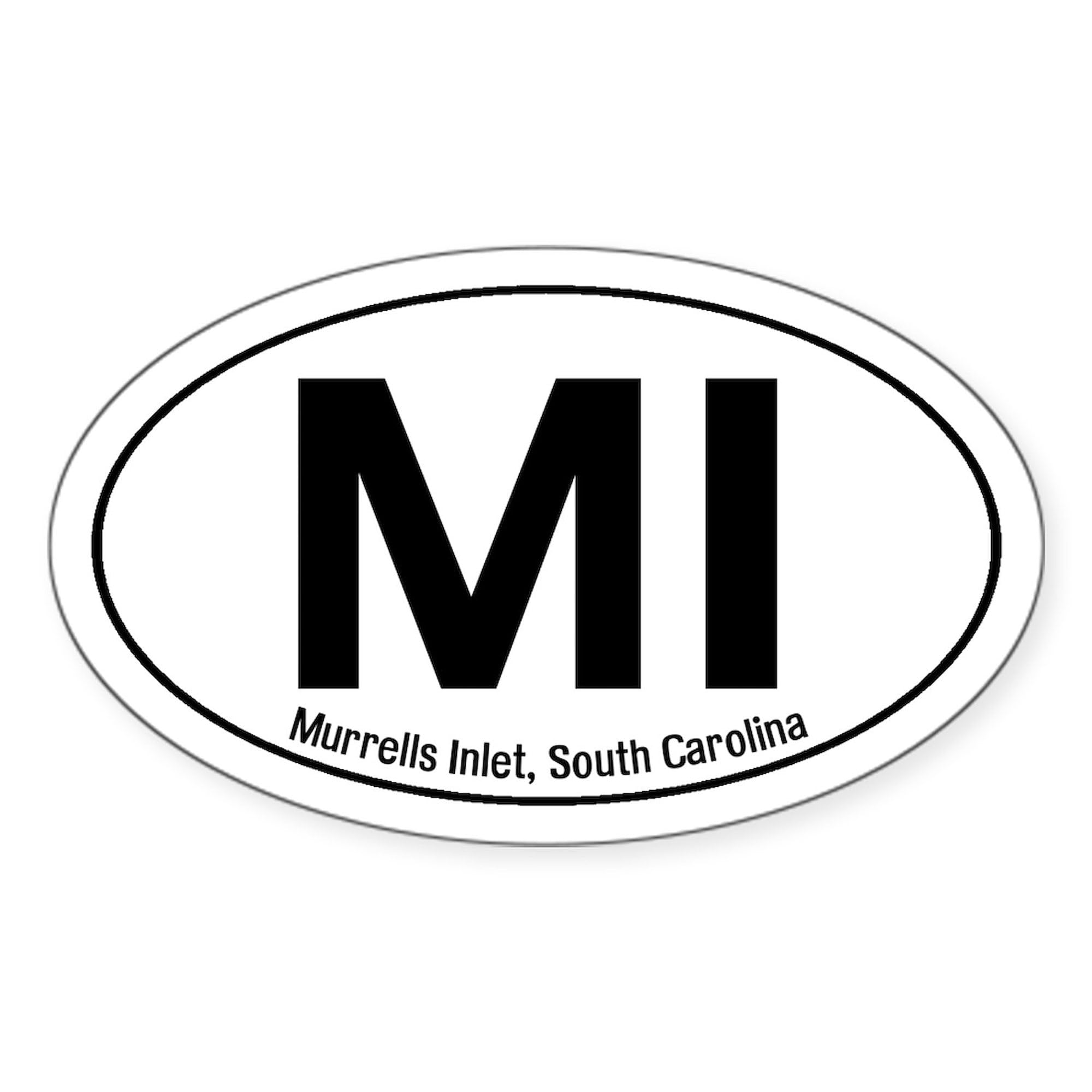 Murrells Inlet South Carolina Oval Car Bumper Sticker - Waterproof Vinyl Decal for Cars, Laptops, Windows - Perfect for Travel Enthusiasts & Local Pride