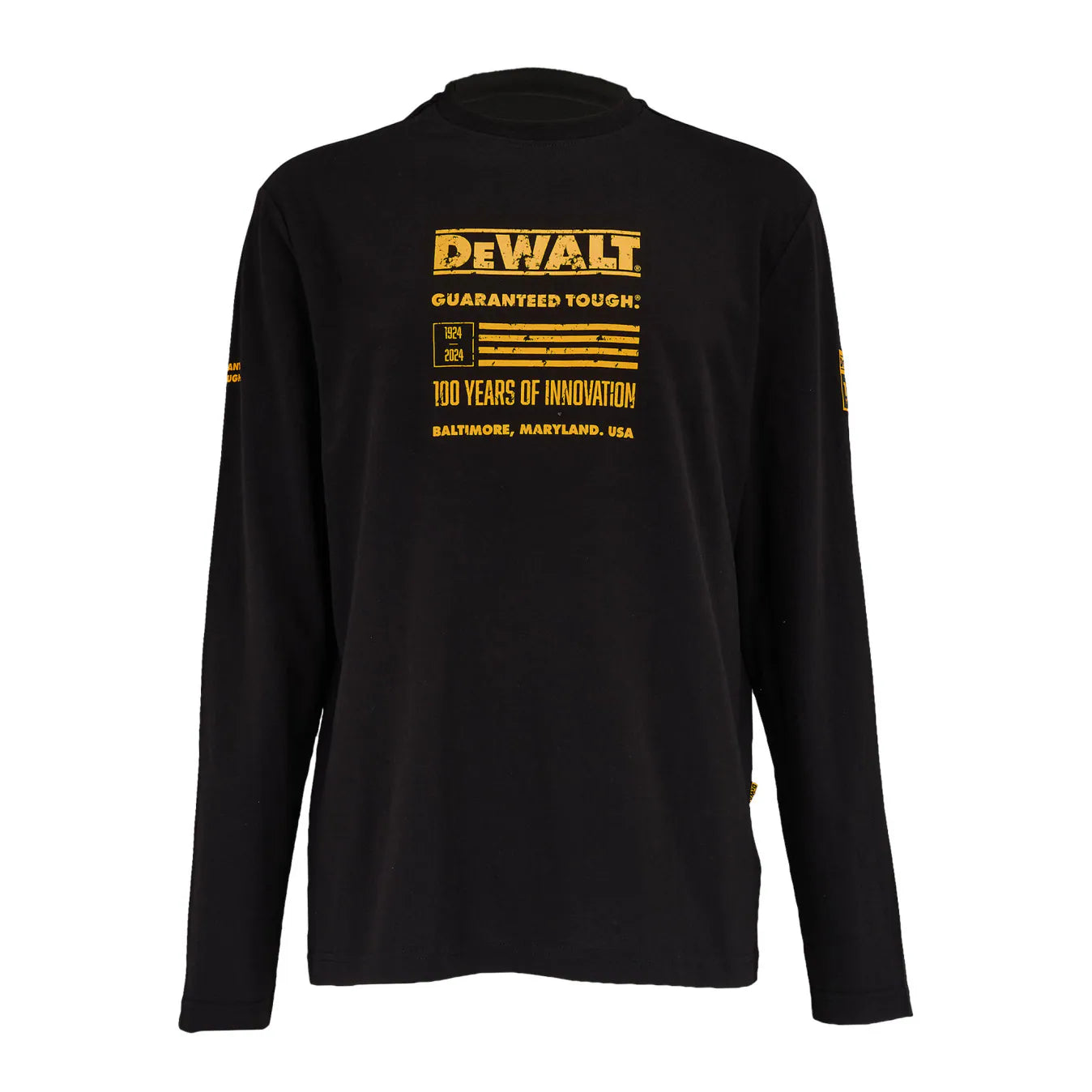 DeWALT 100 Years of Innovation Long Sleeve T-Shirt DXWW50069 - Durable Workwear for Construction & DIY Projects
