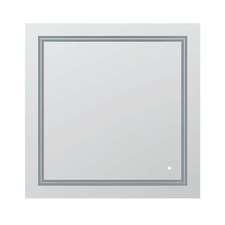 Aquadom SOHO 36x36 Inch LED Lighted Bathroom Mirror with Dimmable Touch Control - Perfect for Modern Vanity, Makeup, and Shaving - Waterproof & Fog-Free Design