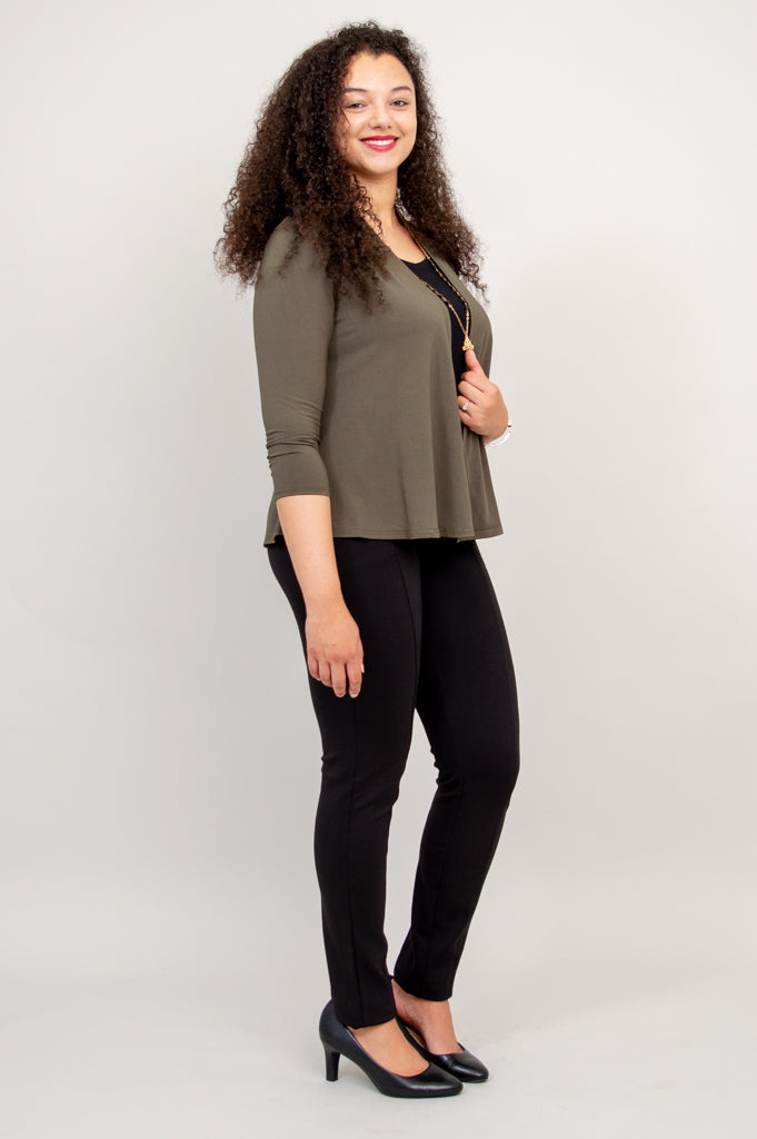 Kathy Women's Lightweight Khaki Jacket - Soft Bamboo Fabric for Comfort & Style - Perfect for Casual Outings, Travel & Layering