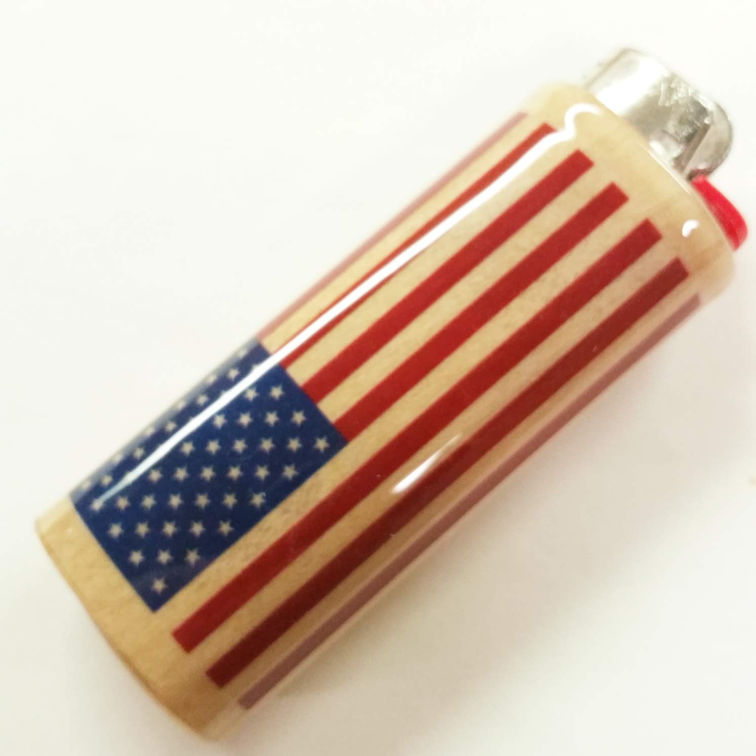 American Flag Bic Lighter Case Cover for Outdoor Camping