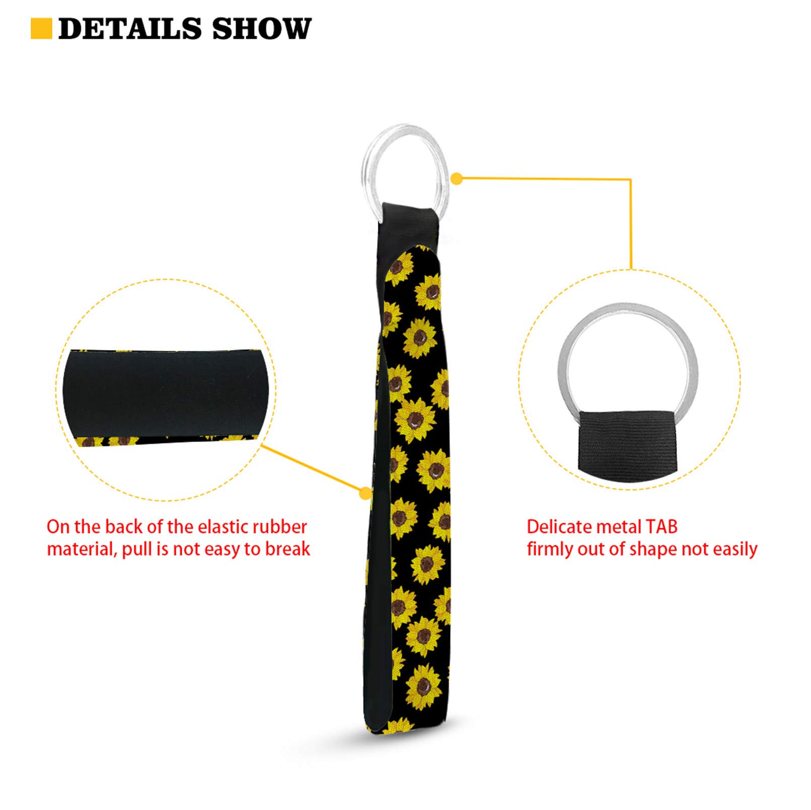 Babrukda Keychain Wrist Strap - Durable Key Holder Lanyard with Wristlet for Keys, ID Cards & Badges - Perfect for Work, Travel, Gym & Outdoor Activities