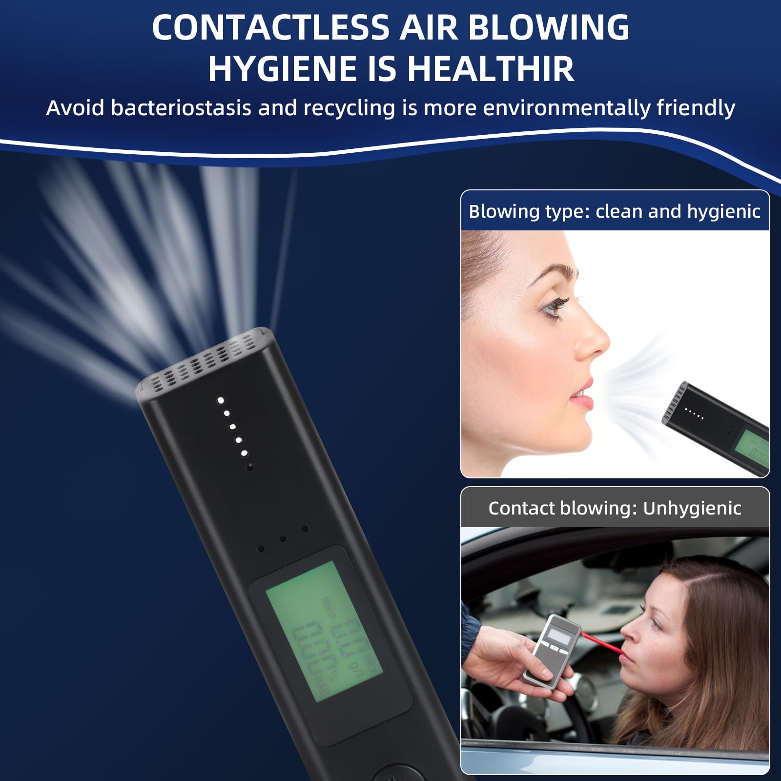 Portable Breathalyzer - Accurate Alcohol Tester for Personal & Professional Use | Drunk Driving Prevention, Workplace Safety & Home Monitoring