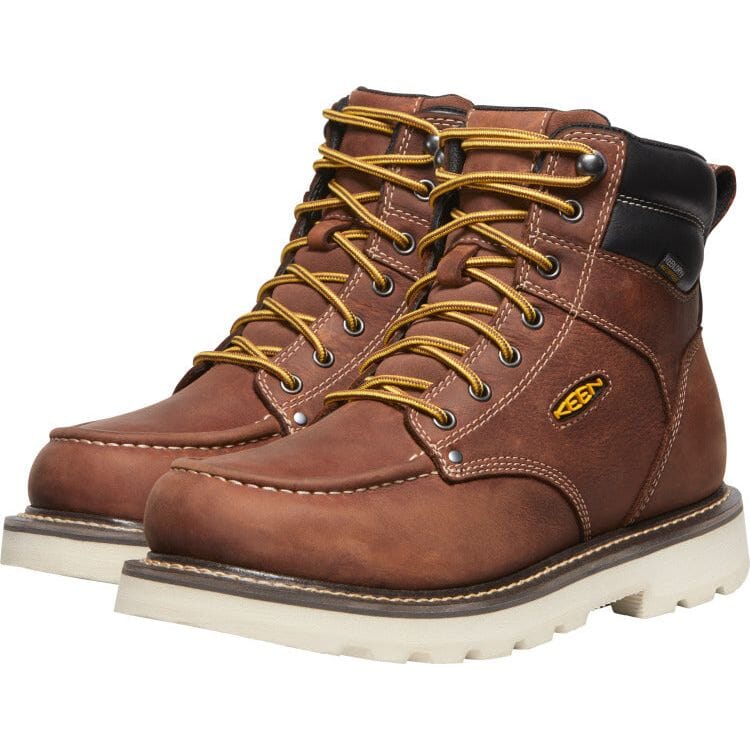KEEN CINCINNATI 6 Waterproof Work Boots for Men - Soft Toe, Medium & Wide Width, 90° Heel - Ideal for Construction, Hiking & Outdoor Work