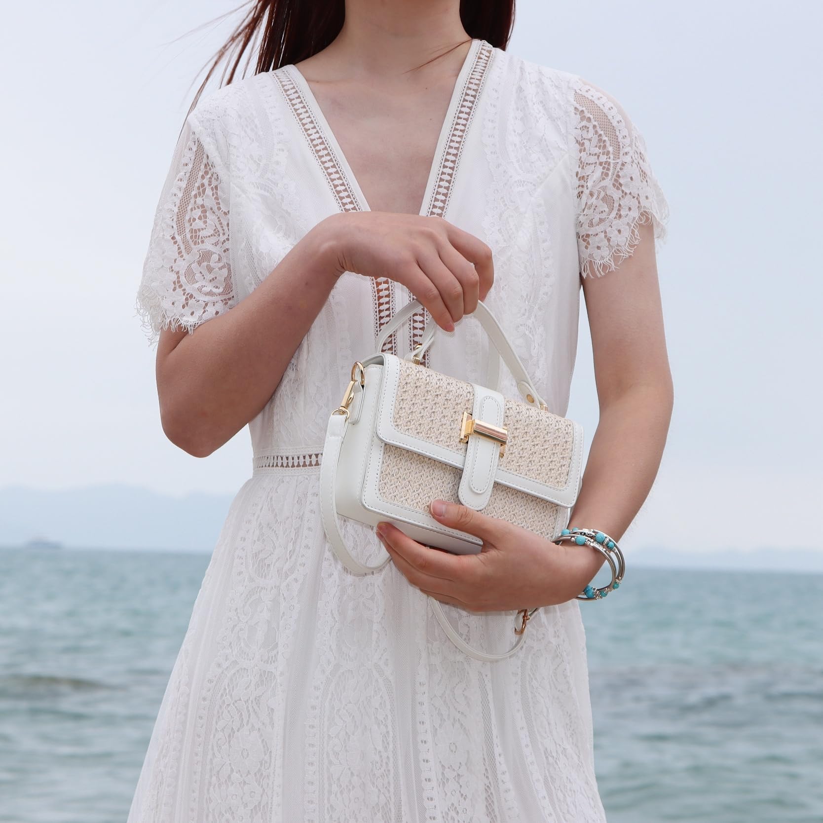 Oweisong Women's Woven Straw Crossbody Bag - Summer Beach Purse for Vacation, Travel & Casual Outfits 2025 | Lightweight Boho Handbag for Shopping, Daily Use & Outdoor Activities