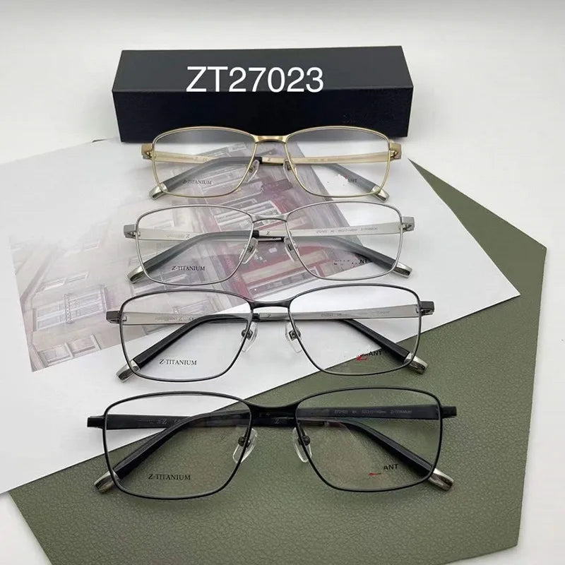 Aimee Unisex Full Rim Square Titanium Eyeglasses Frame 27023 | Lightweight Durable Glasses for Men & Women | Perfect for Reading, Working & Daily Wear