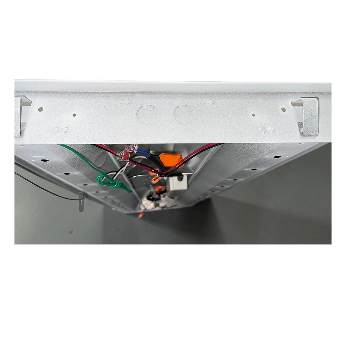 2x4 LED Troffer Retrofit Light Fixture - 3000 Lumens, 4000K Neutral White, Center Basket Design - Perfect for Office, Classroom, and Commercial Lighting