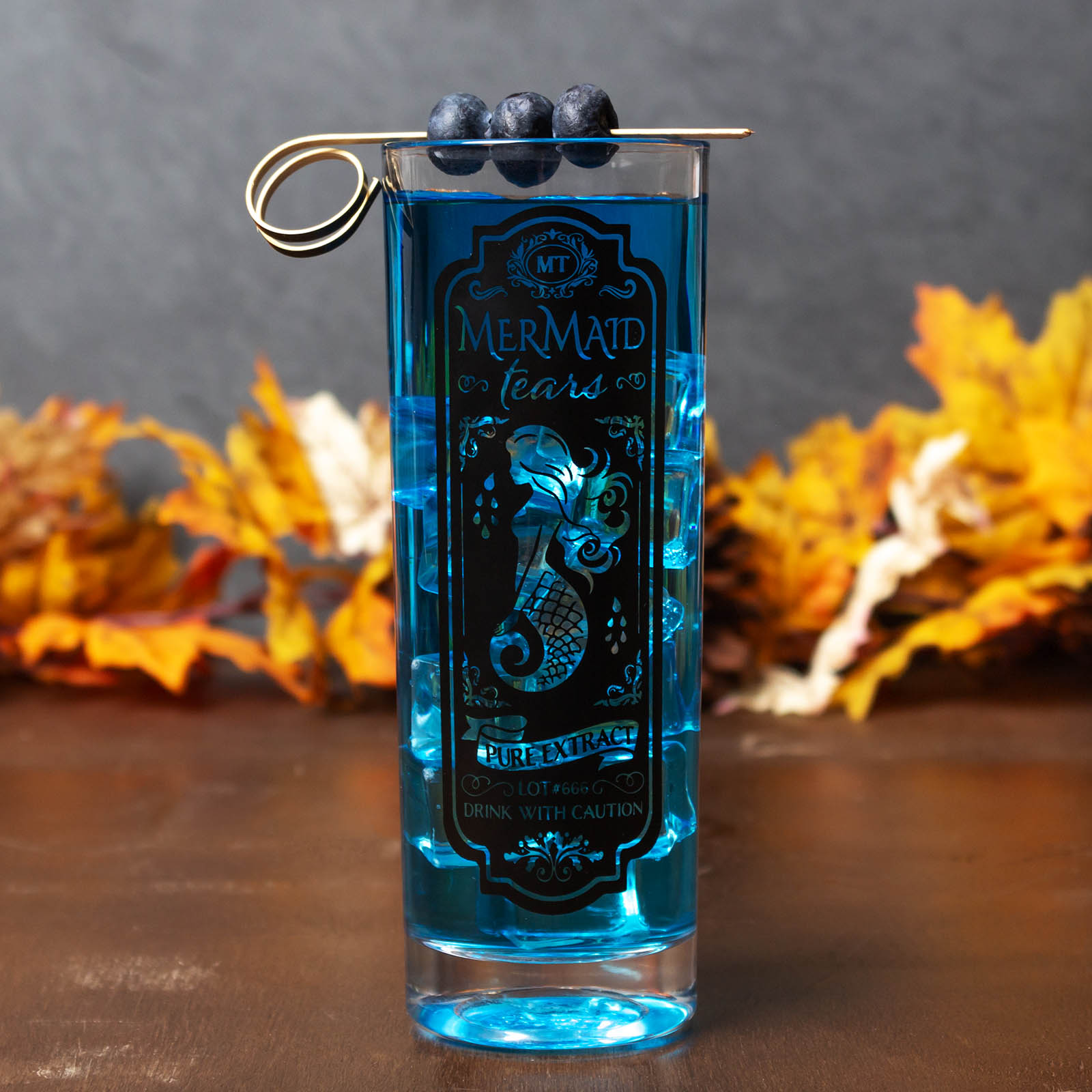 BarConic Highball & Collins Glasses Set - Halloween Themed Apothecary Design Drinking Cups | Perfect for Cocktail Parties, Halloween Decor & Gothic Home Bar Setup