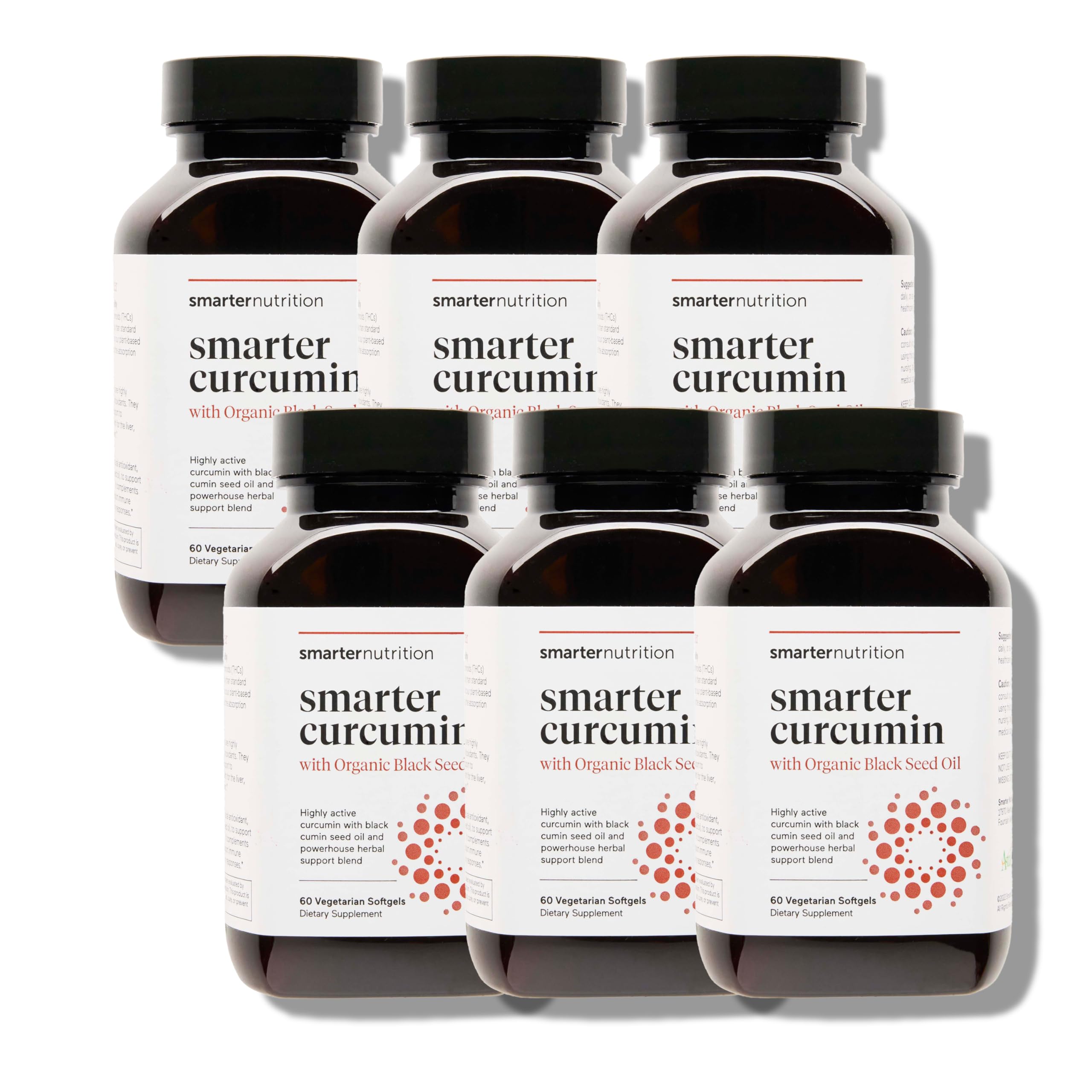 Smarter Nutrition Curcumin Softgels 400mg - 95% Tetrahydrocurcuminoids, Vegan High Absorption Supplement with Organic Black Seed Oil & Ginger for Joint & Immune Support - 360 Count - Ideal for Active Lifestyles & Wellness Routines