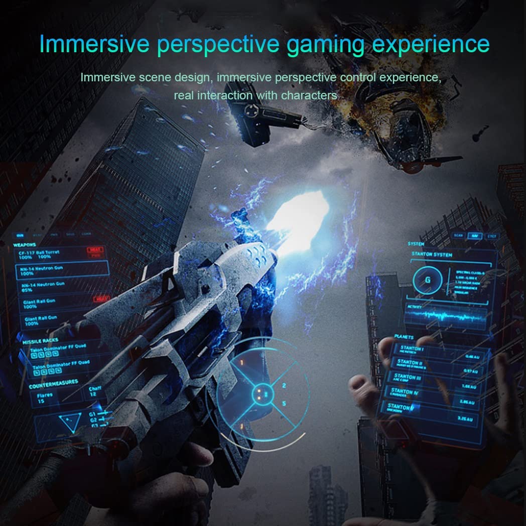 3D VR Headset with Bluetooth Controller - Compatible with iPhone 13 Pro Max/13 Pro/13/12/11, Samsung Galaxy S21, Huawei & Xiaomi Series - Immersive Virtual Reality Gaming & Movie Experience (Color: A, Size: iOS)