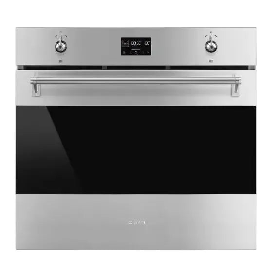 Smeg 76cm Classic Pyrolytic Steam Oven with Temperature Probe - Stainless Steel Built-in Oven for Professional Baking & Healthy Cooking | Perfect for Home Chefs & Modern Kitchens
