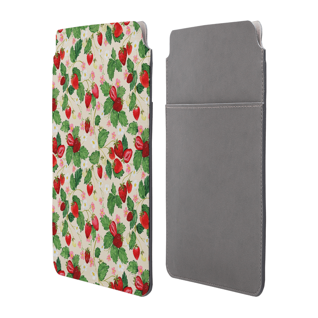 Fresh Strawberry Patch Sleeve for Women - Soft Floral Printed Arm Cover - Perfect for Gardening, Outdoor Activities & Sun Protection