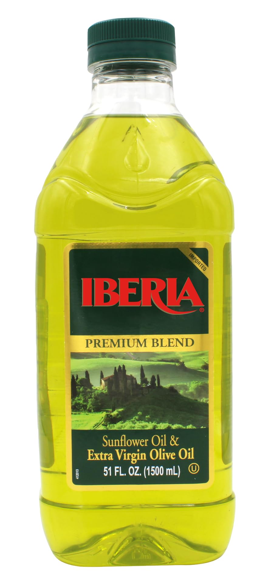 Premium Iberia Extra Virgin Olive Oil & Sunflower Oil Blend - 51 Fl Oz Bottle for Cooking, Salad Dressings & Healthy Recipes